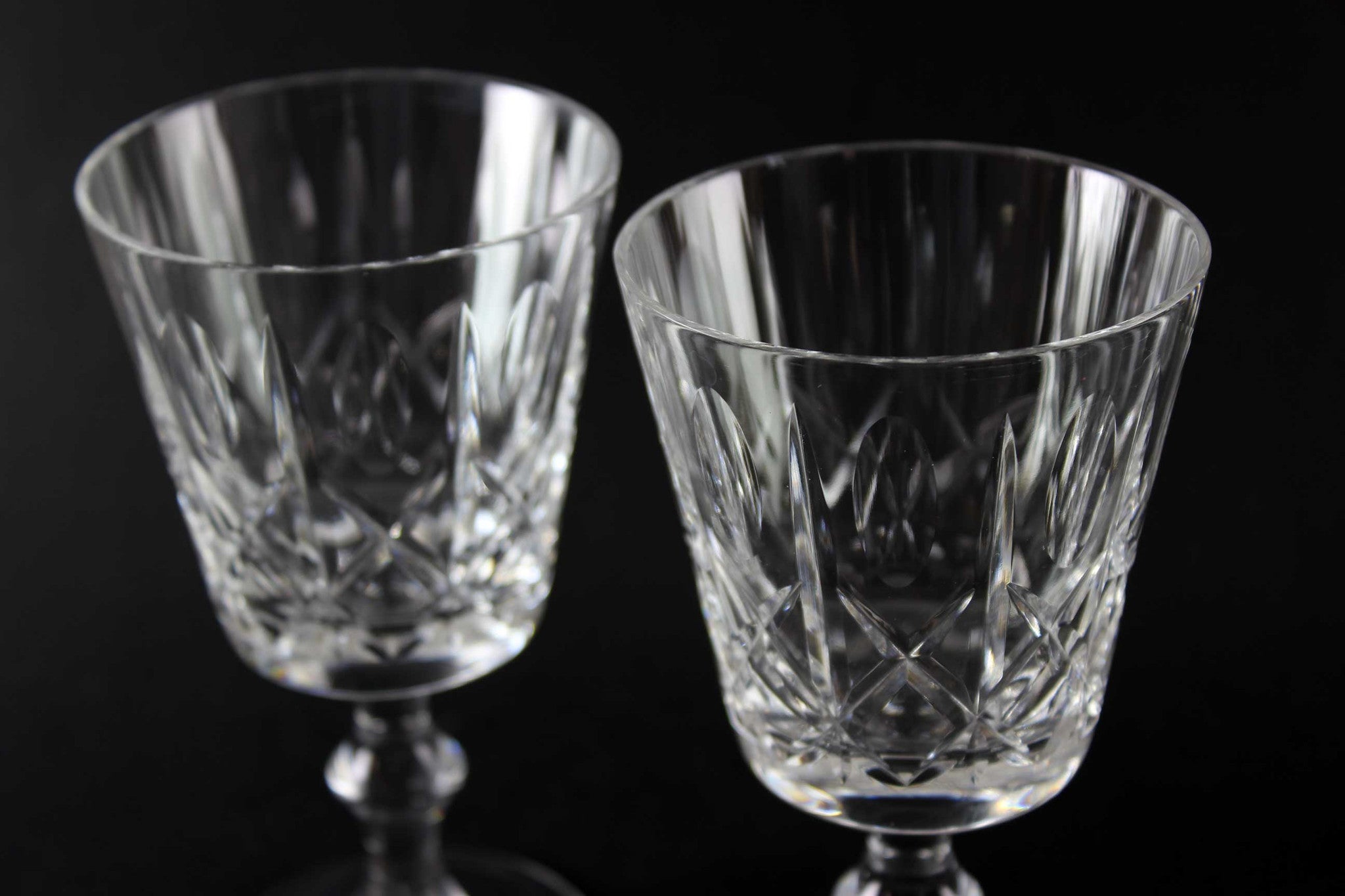 Cross and Olive Crystal Wine Glasses