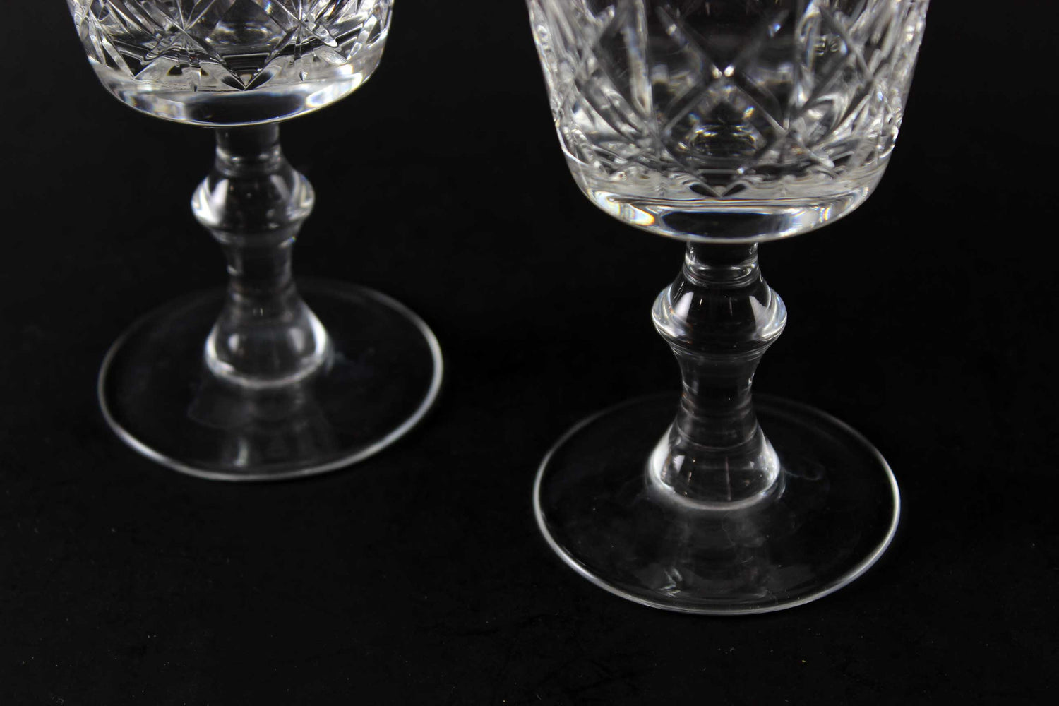 Cross and Olive Crystal Wine Glasses