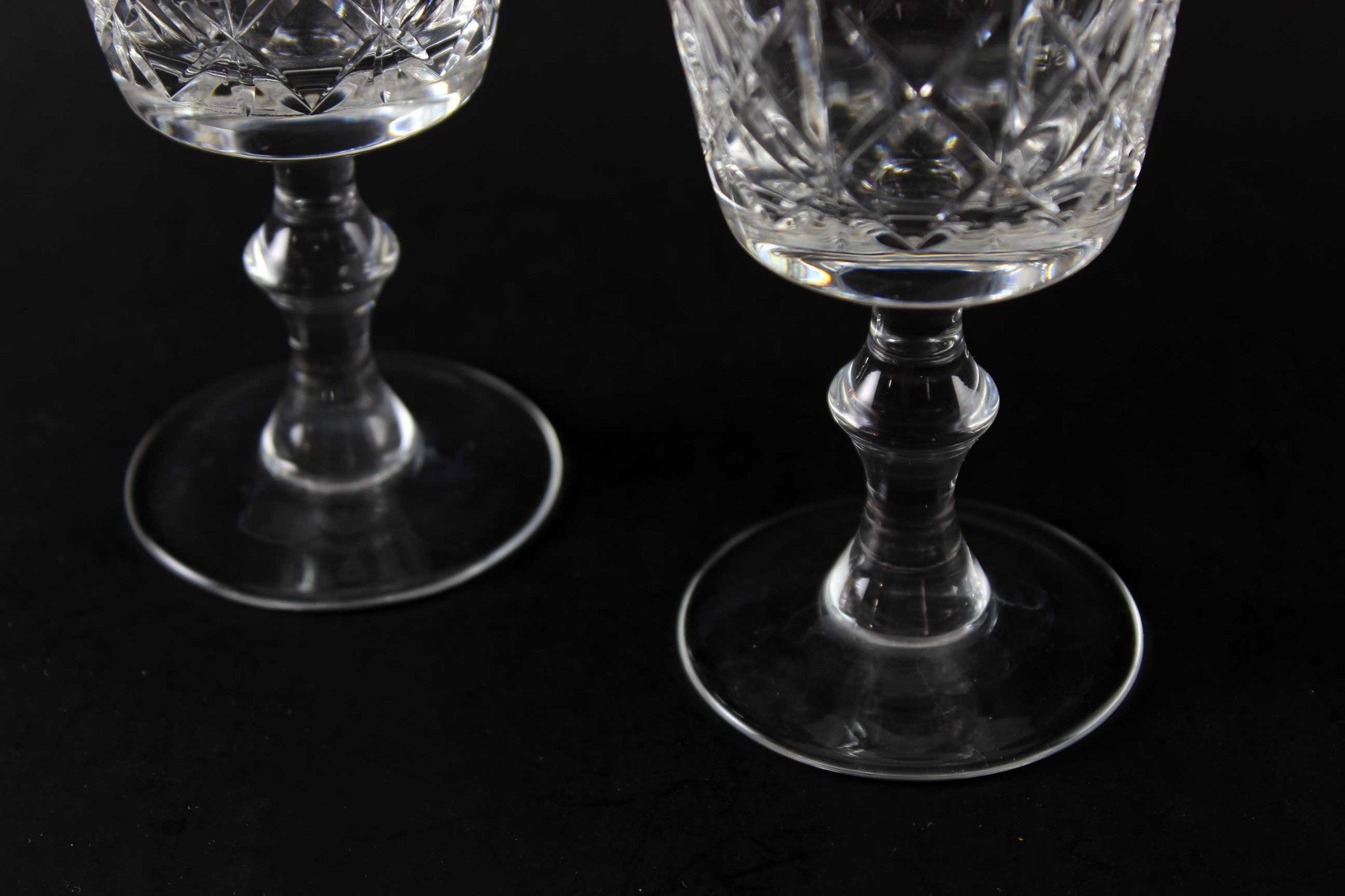 Cross and Olive Crystal Wine Glasses