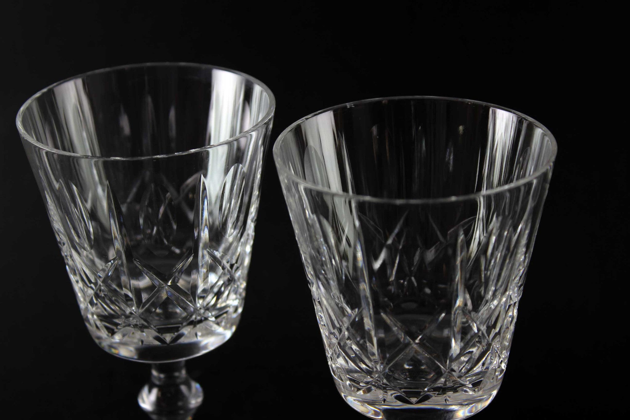 Cross and Olive Crystal Wine Glasses