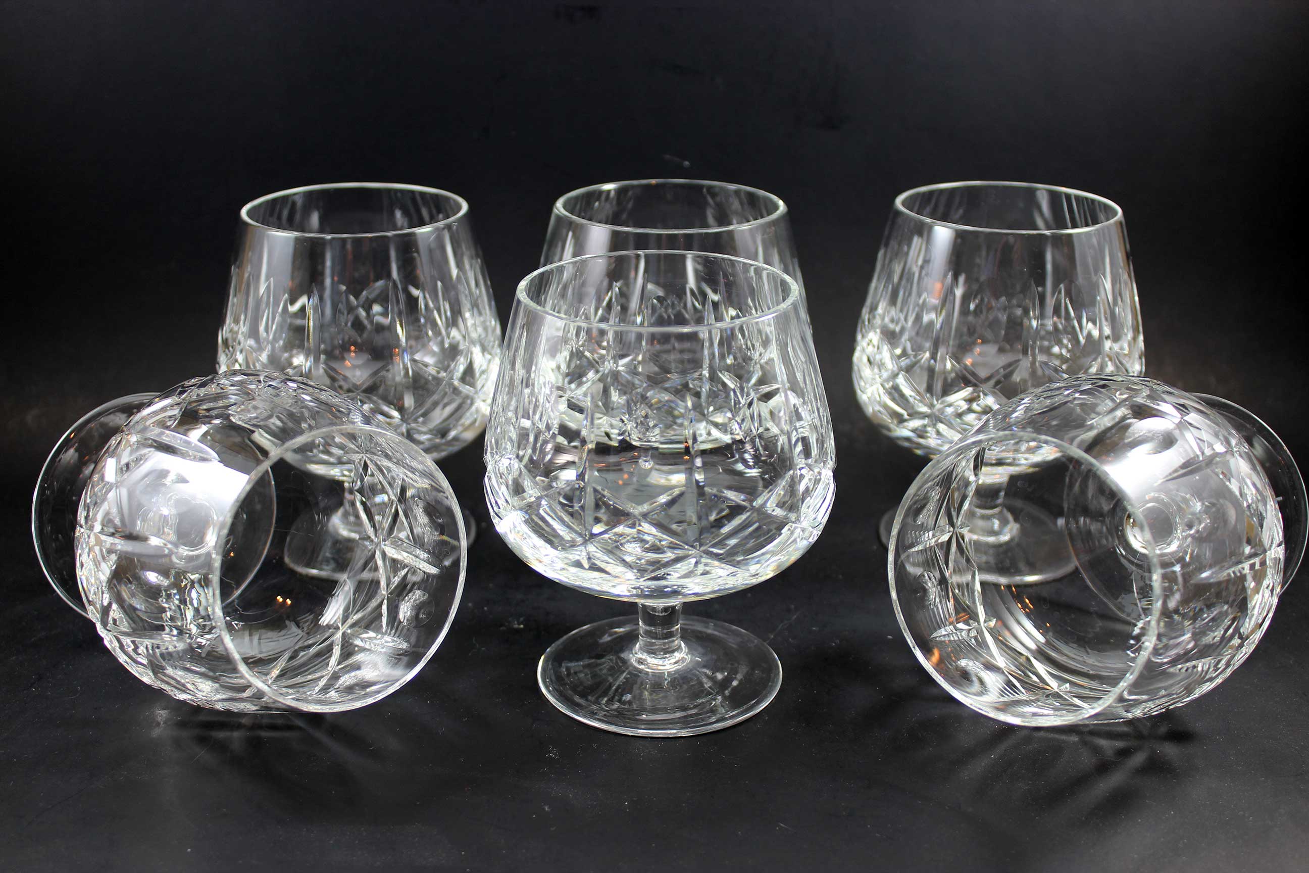 Cross and Olive Crystal, Brandy Snifters
