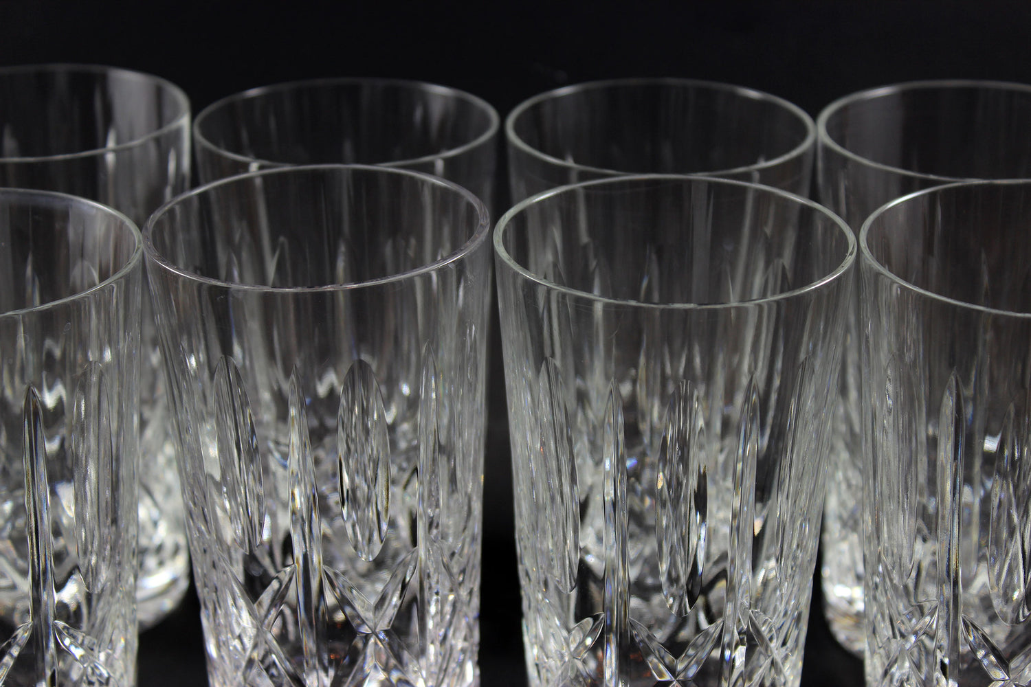 Cross and Olive Crystal High Ball Glasses