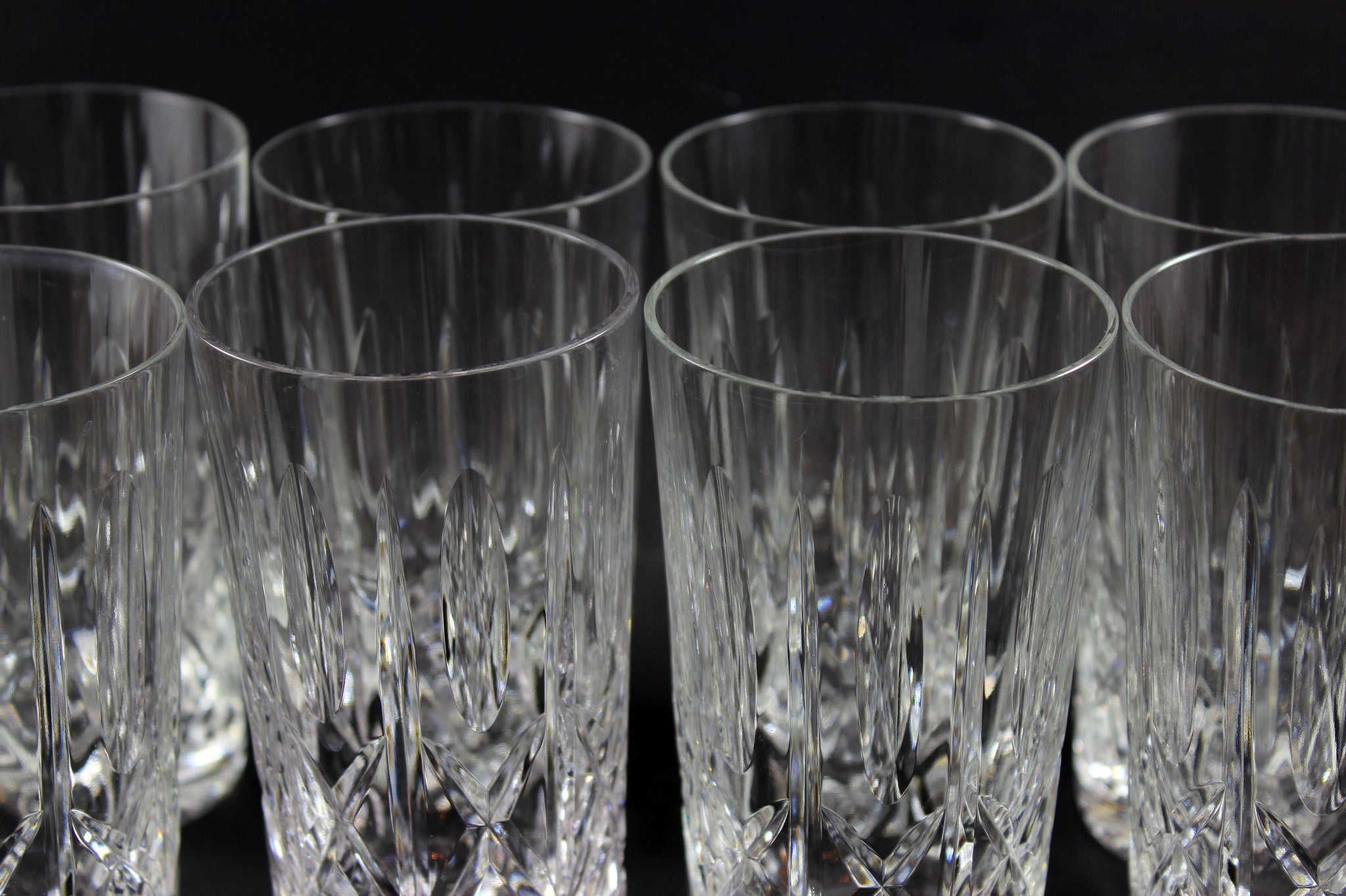 Cross and Olive Crystal High Ball Glasses
