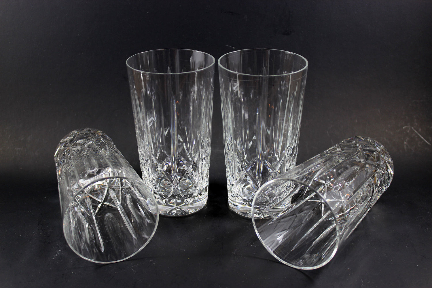 Cross and Olive Crystal High Ball Glasses