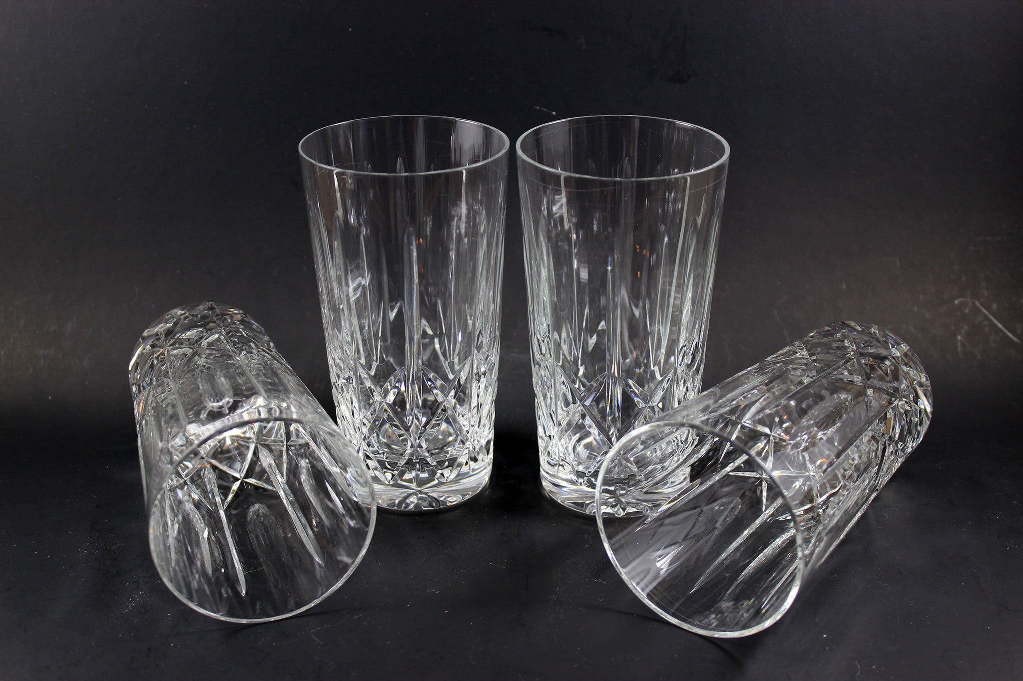 Cross and Olive Crystal High Ball Glasses
