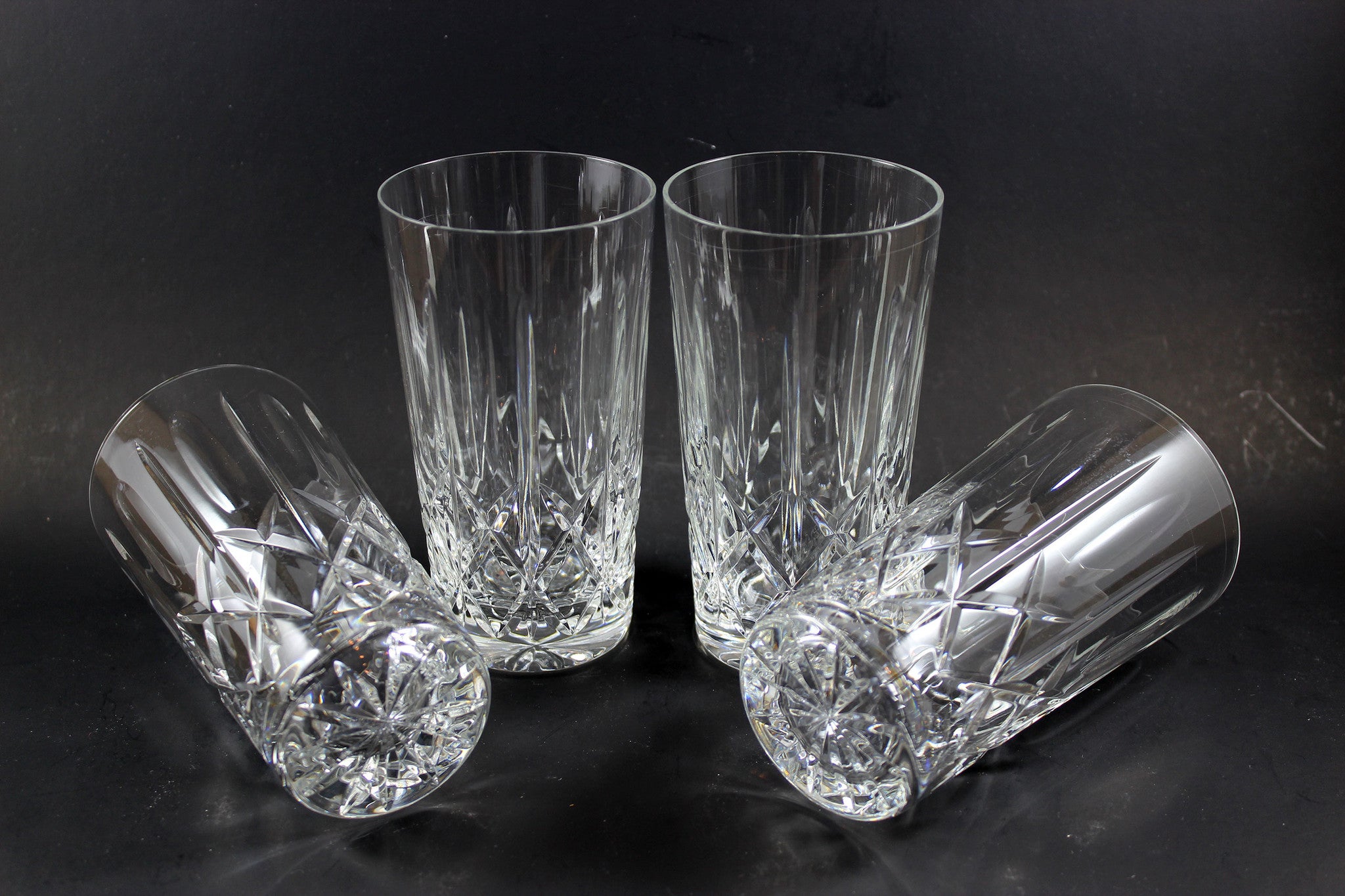 Cross and Olive Crystal High Ball Glasses