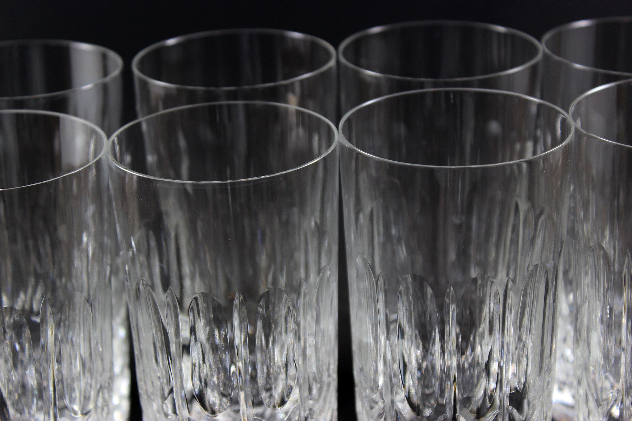 Cross and Olive Crystal High Ball Glasses