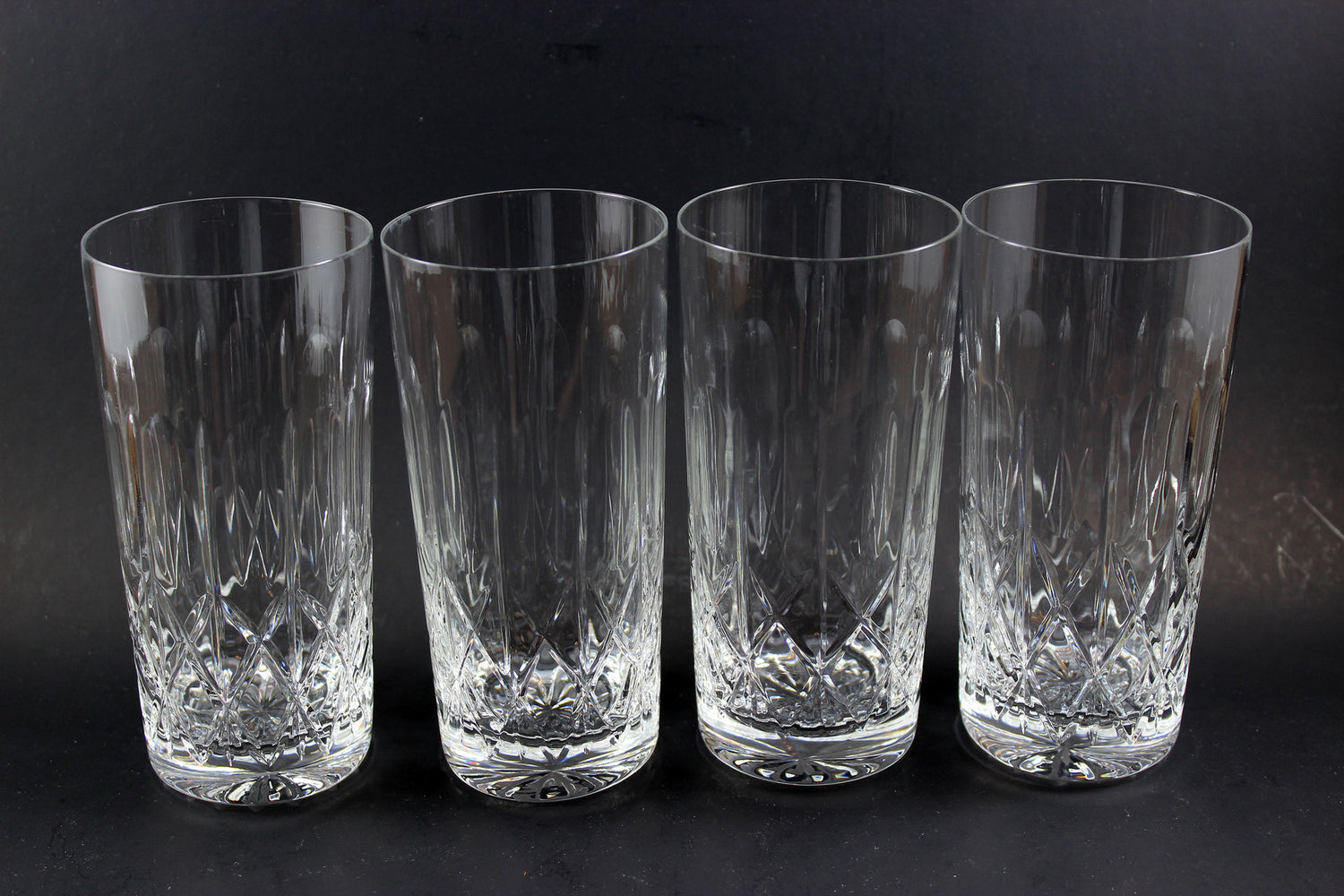 Cross and Olive Crystal High Ball Glasses