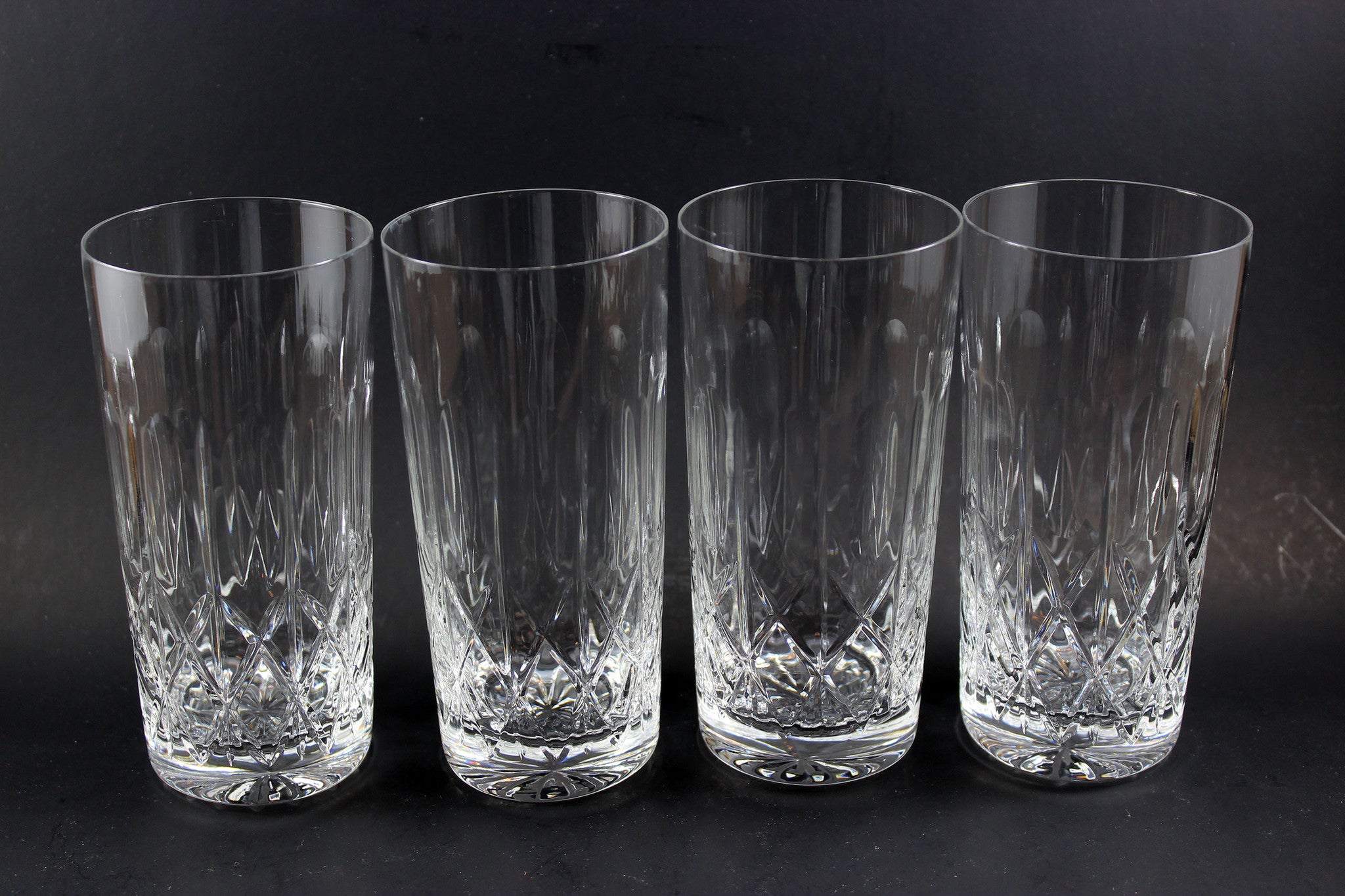 Cross and Olive Crystal High Ball Glasses