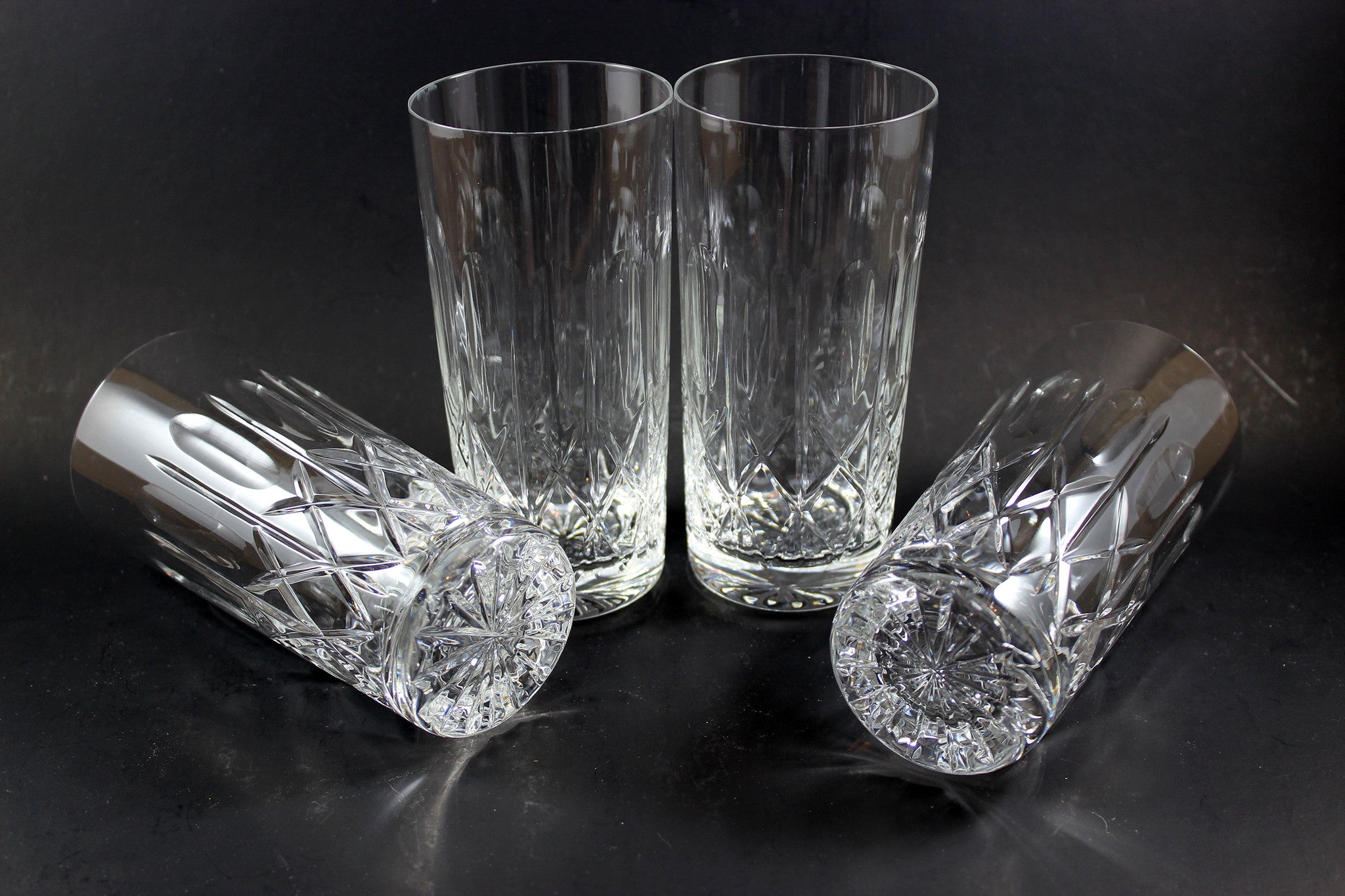 Cross and Olive Crystal High Ball Glasses