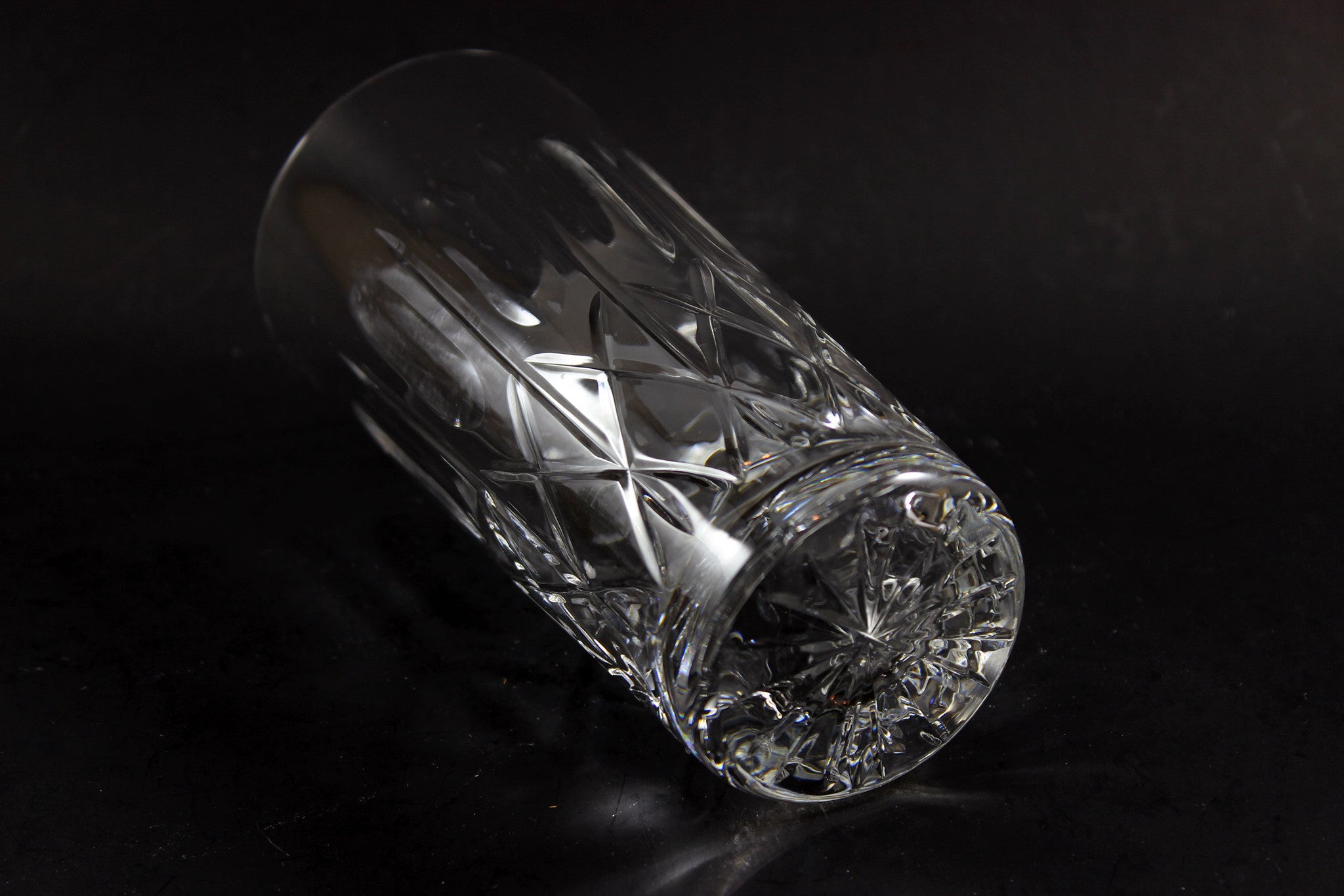 Cross and Olive Crystal High Ball Glasses