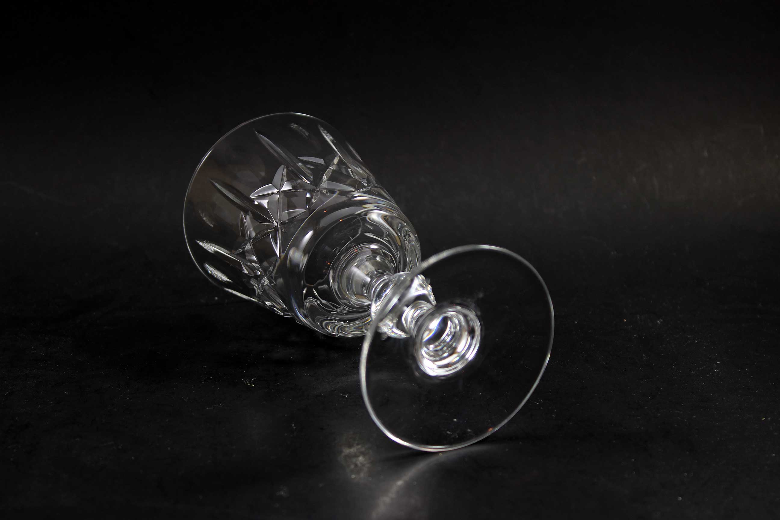 Cross and Olive Crystal, White Wine Glasses (4)