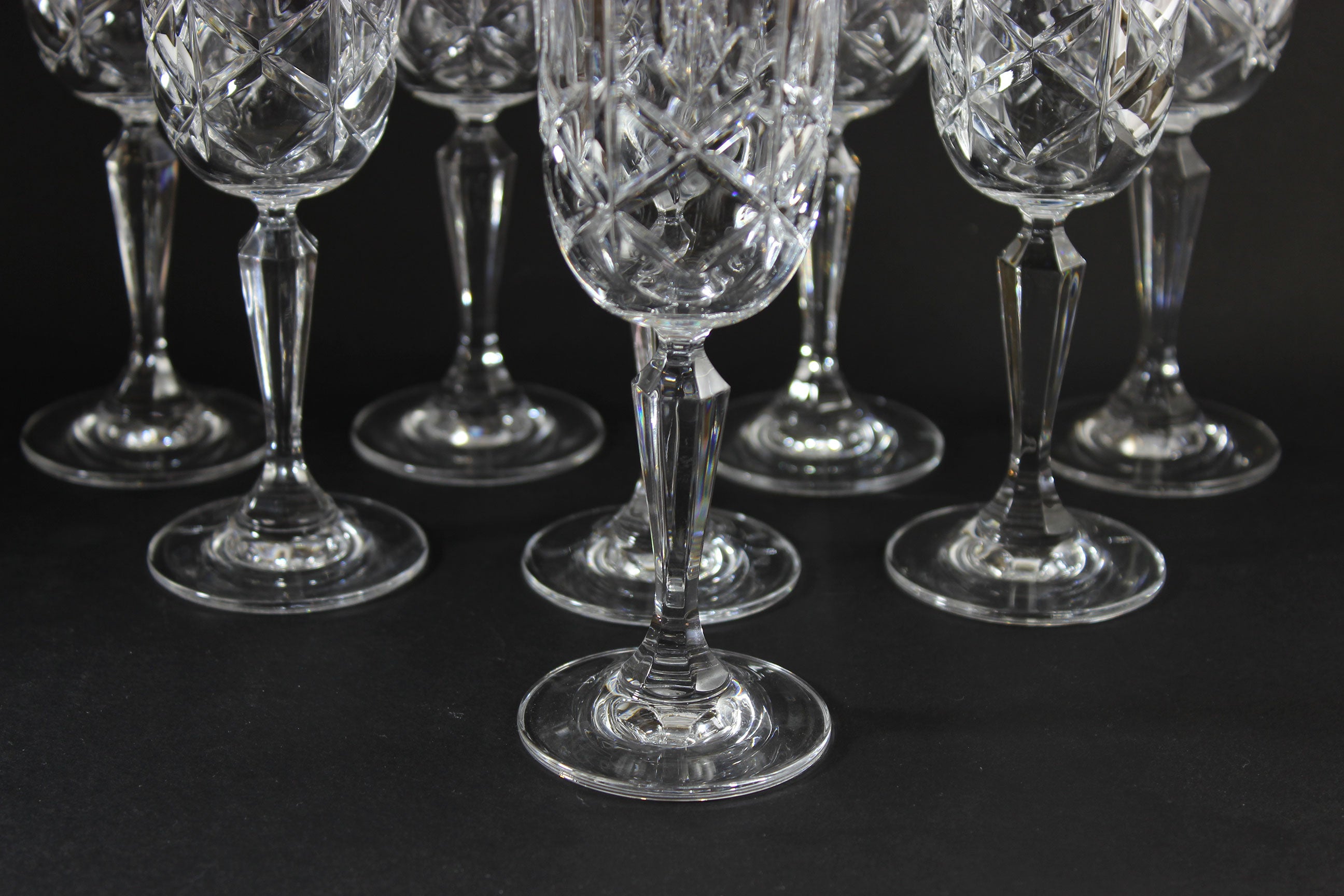 Cross and Olive Crystal Champagne Flute