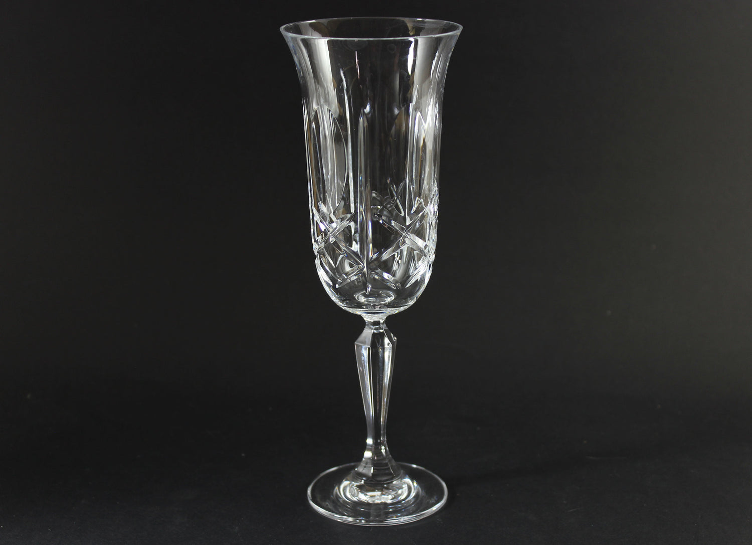 Cross and Olive Crystal Champagne Flute