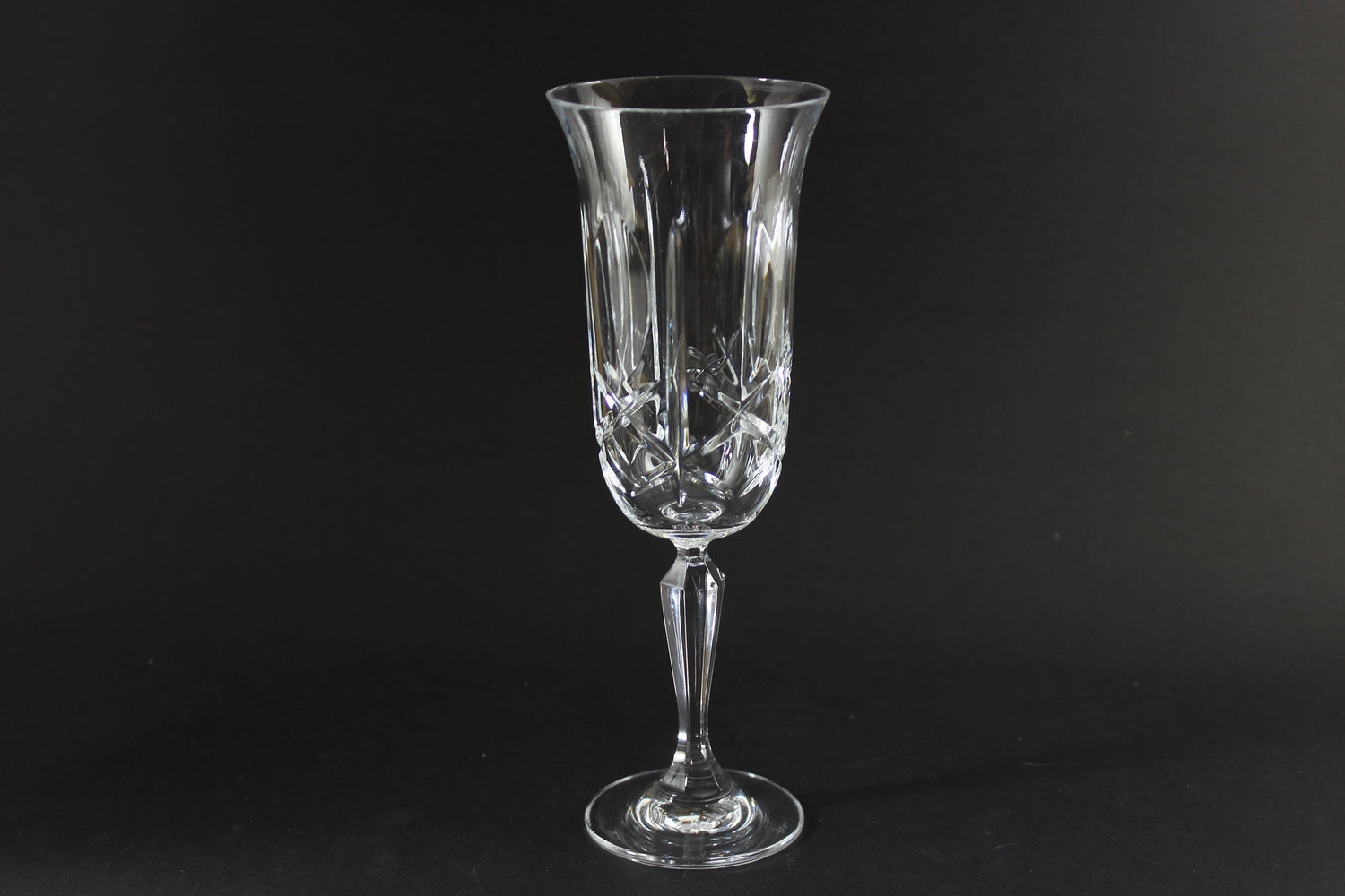 Cross and Olive Crystal Champagne Flute