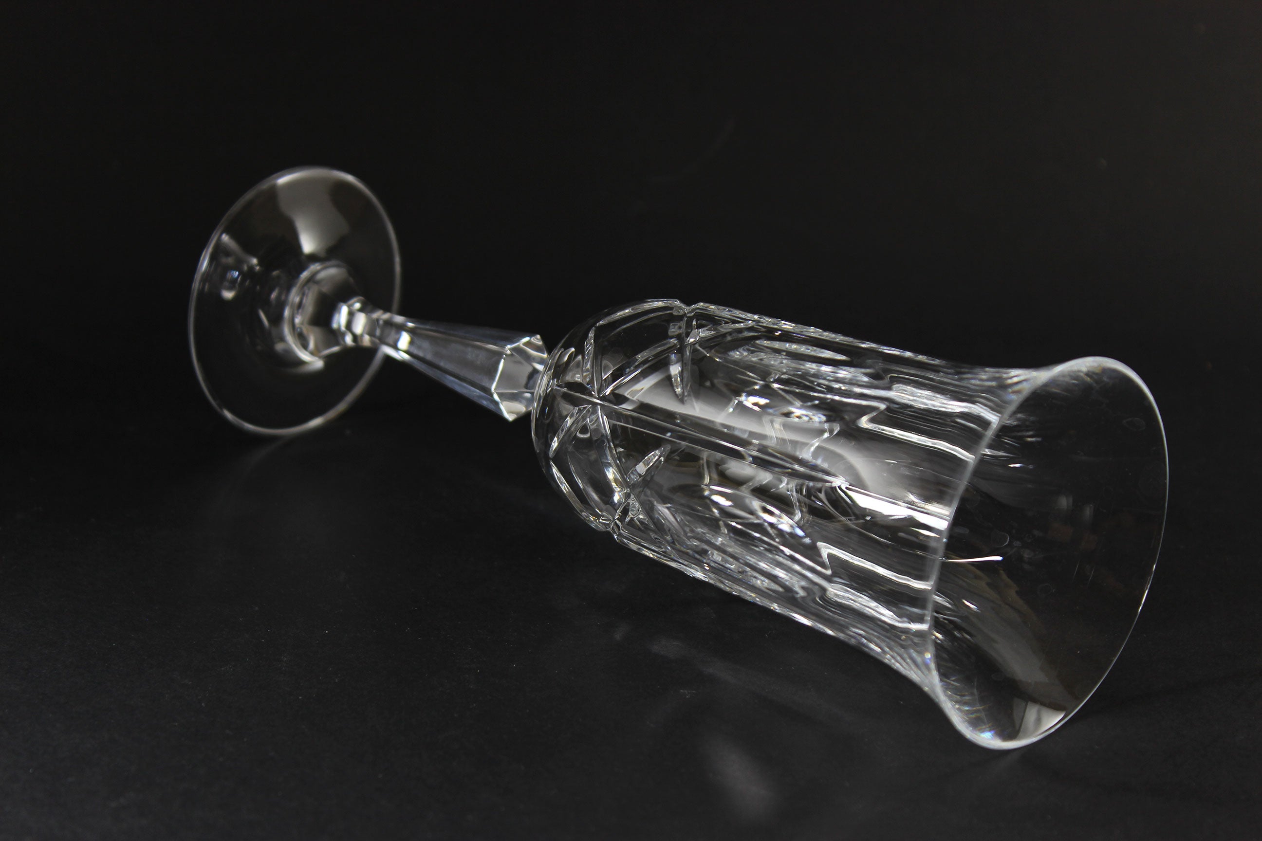 Cross and Olive Crystal Champagne Flute