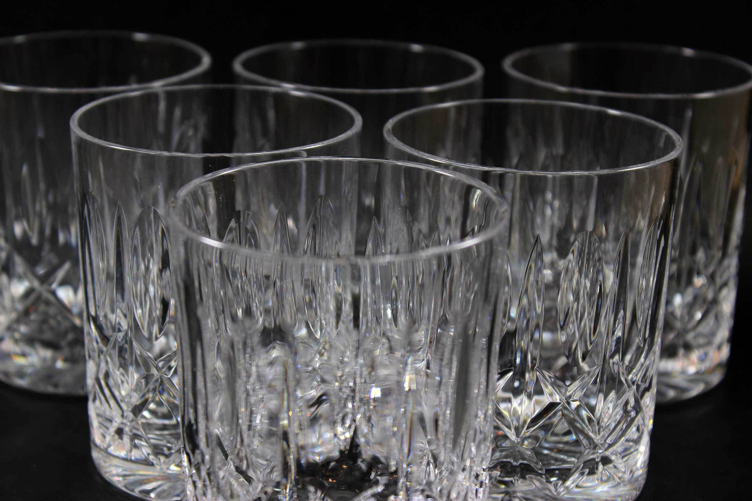 Cross and Olive Crystal, Old Fashioned Glasses