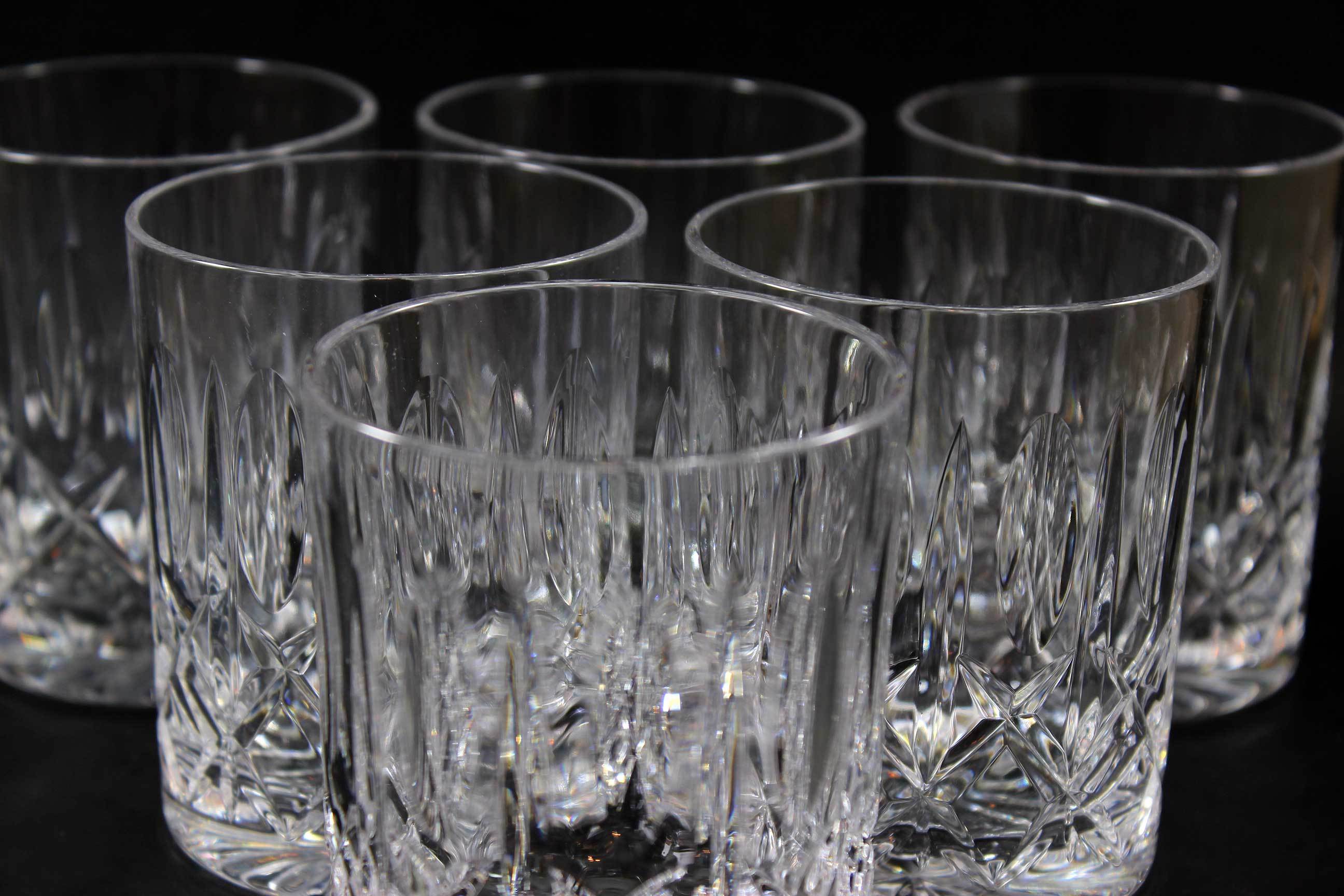 Cross and Olive Crystal, Old Fashioned Glasses