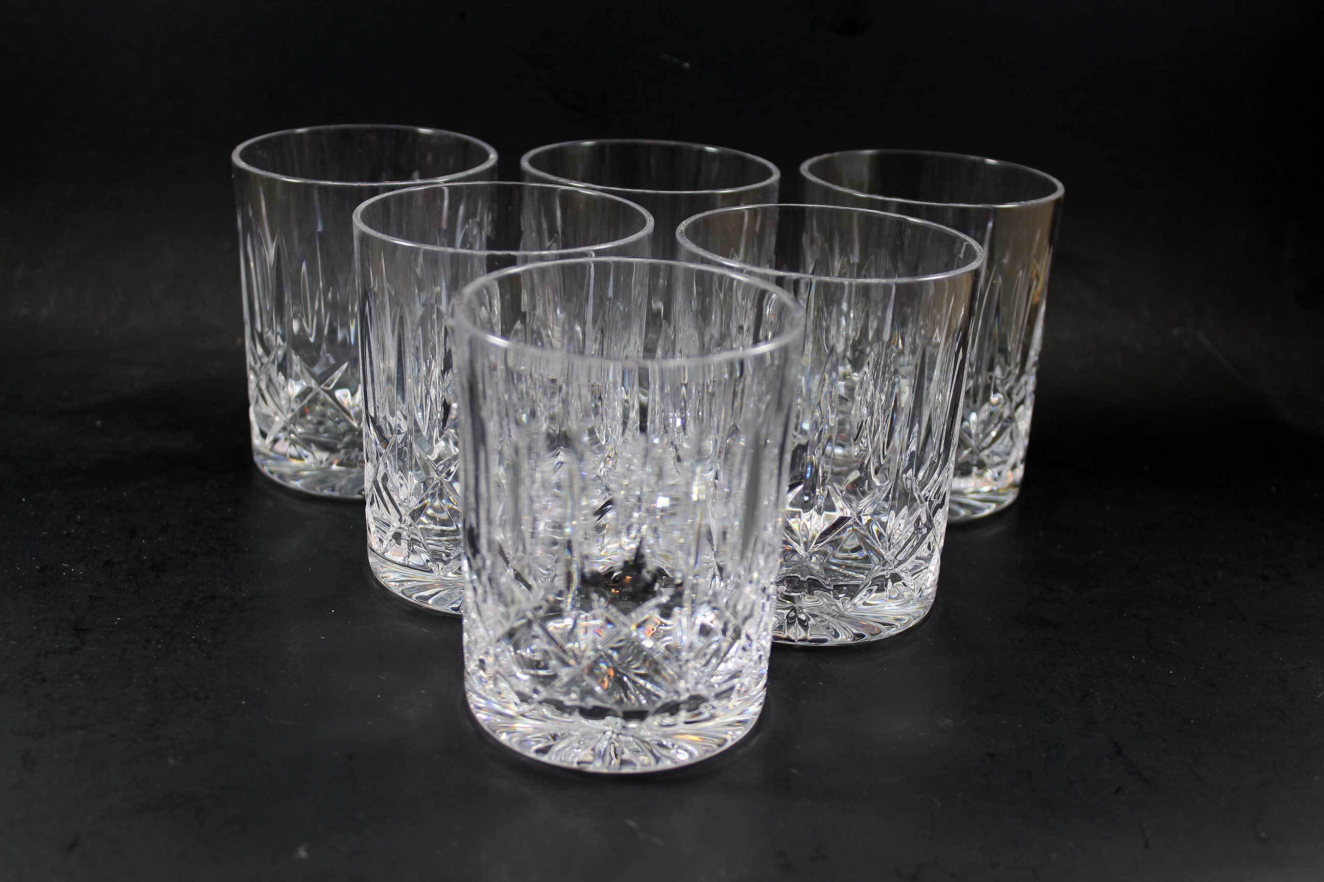 Cross and Olive Crystal, Old Fashioned Glasses
