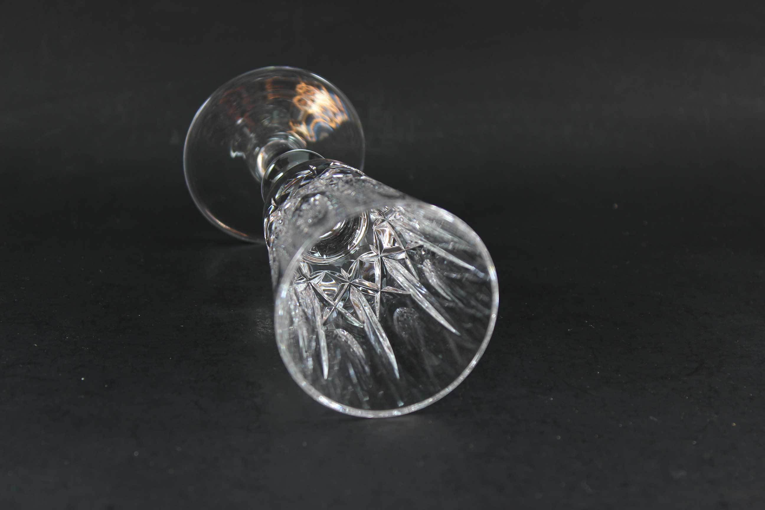 Cross and Olive Crystal, Sherry Glasses