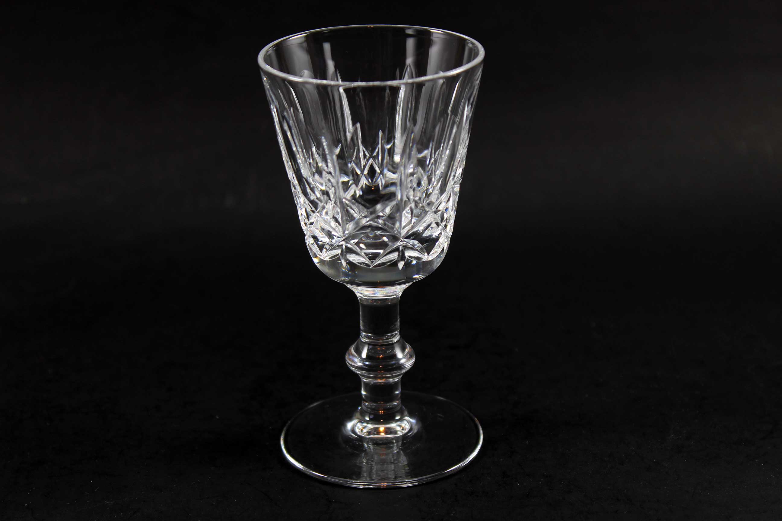 Cross and Olive Crystal, Sherry or Port Glasses