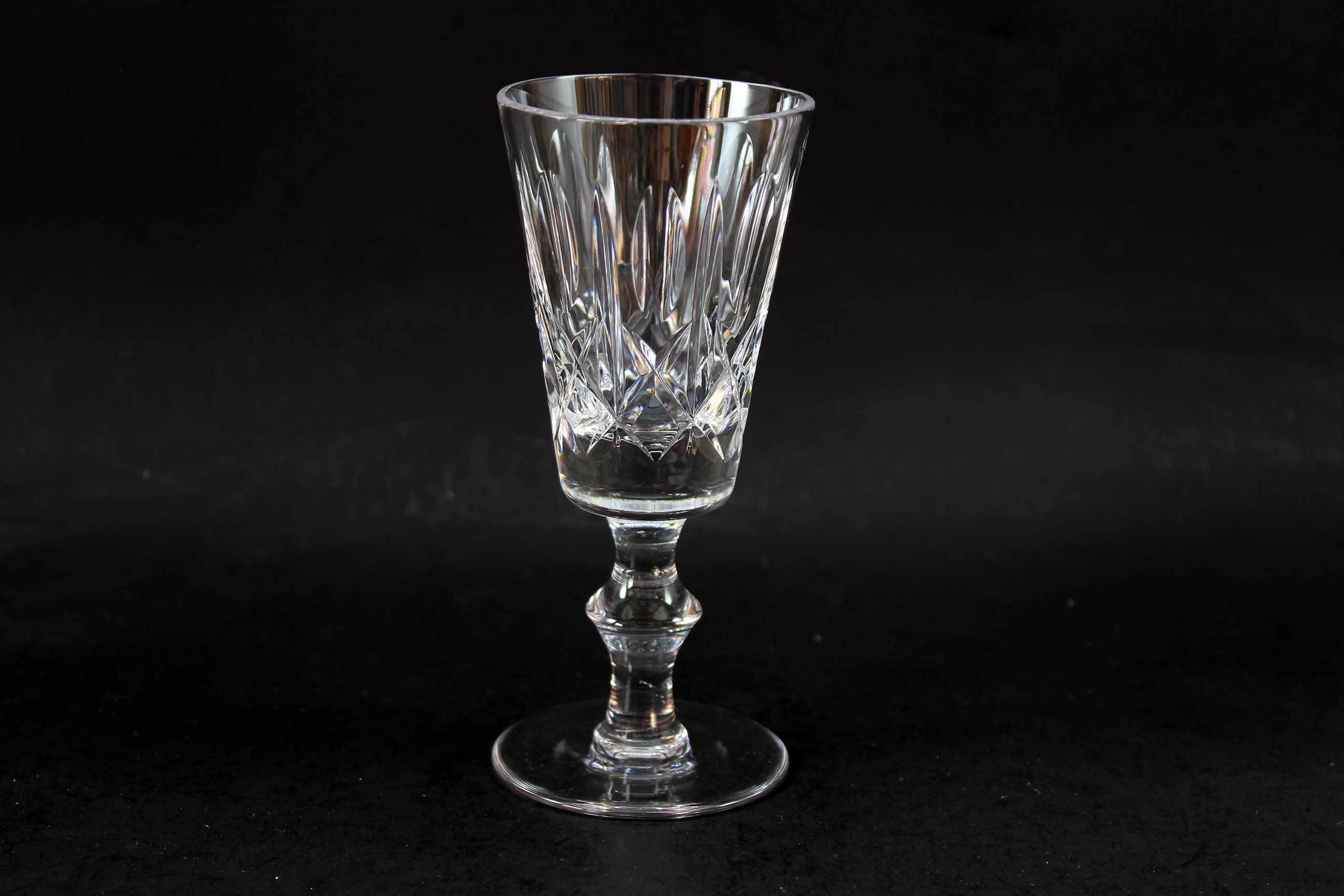 Cross and Olive Crystal, Sherry Glasses