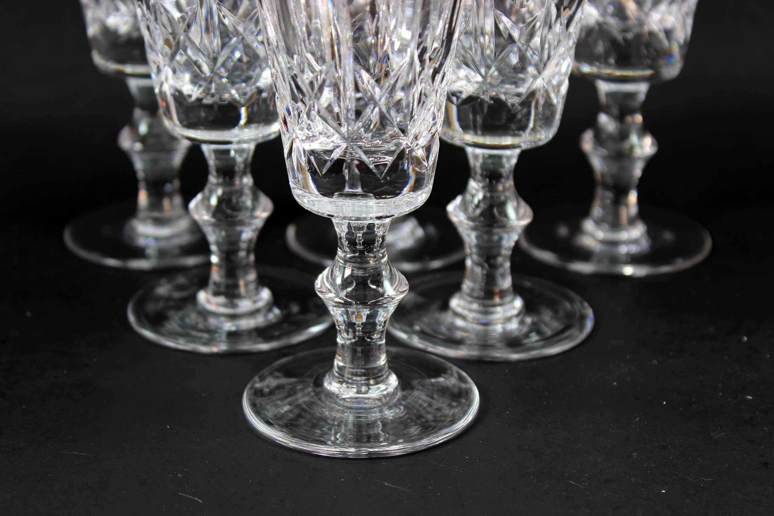 Cross and Olive Crystal, Sherry Glasses