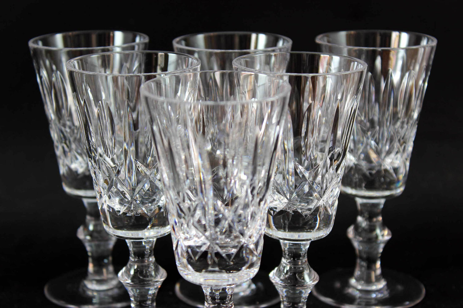Cross and Olive Crystal,  Sherry Glasses
