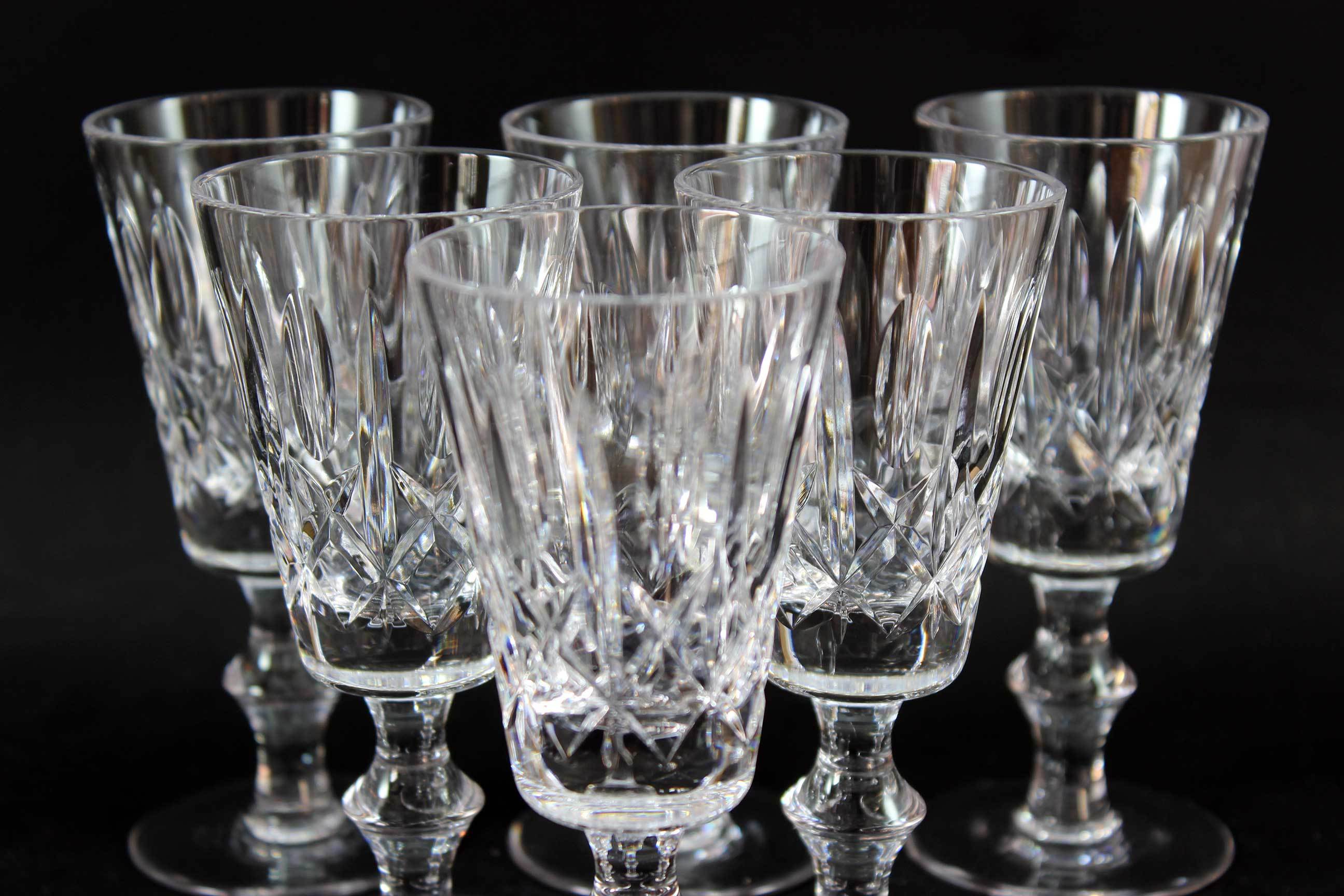 Cross and Olive Crystal, Sherry Glasses