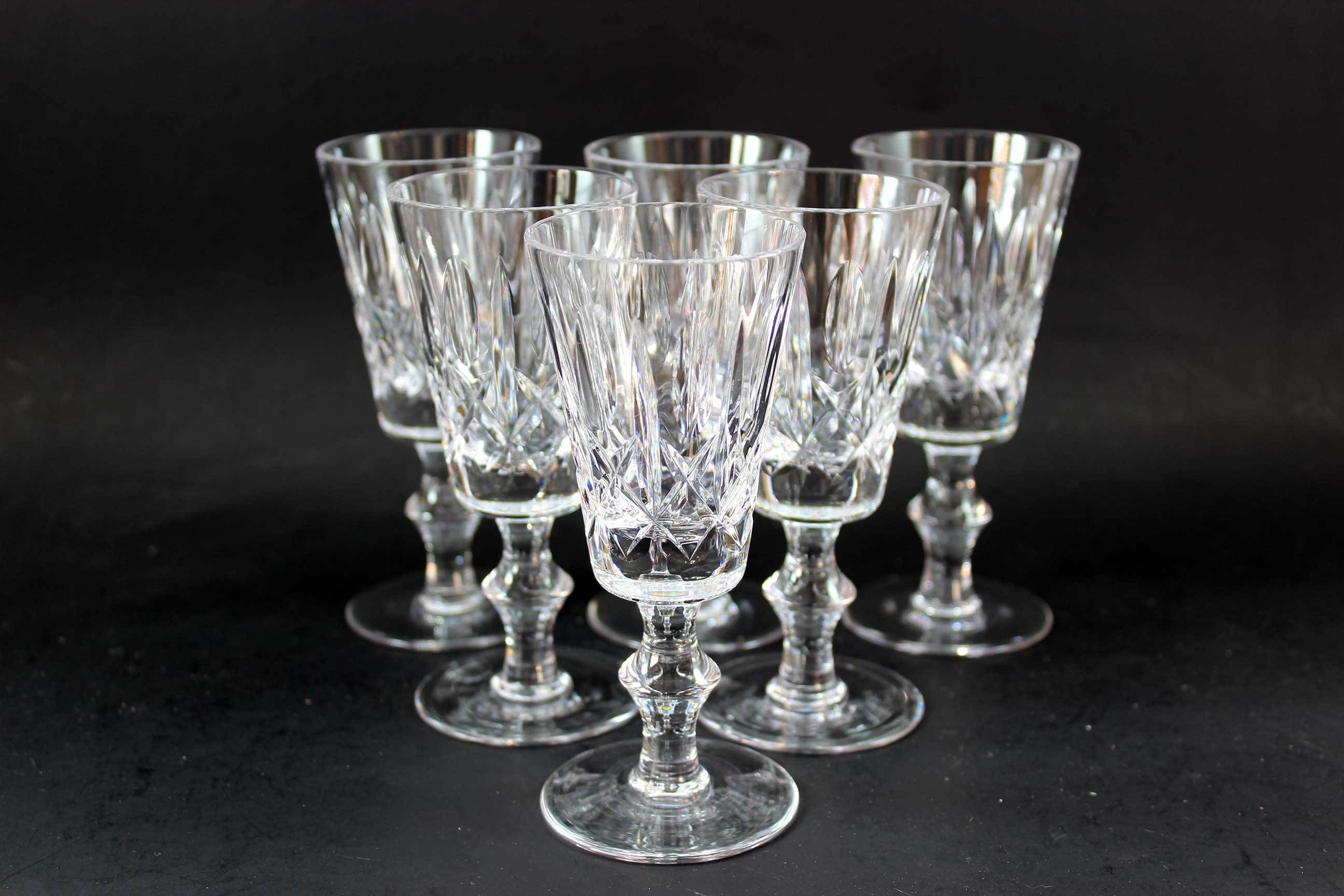 Cross and Olive Crystal, Sherry Glasses
