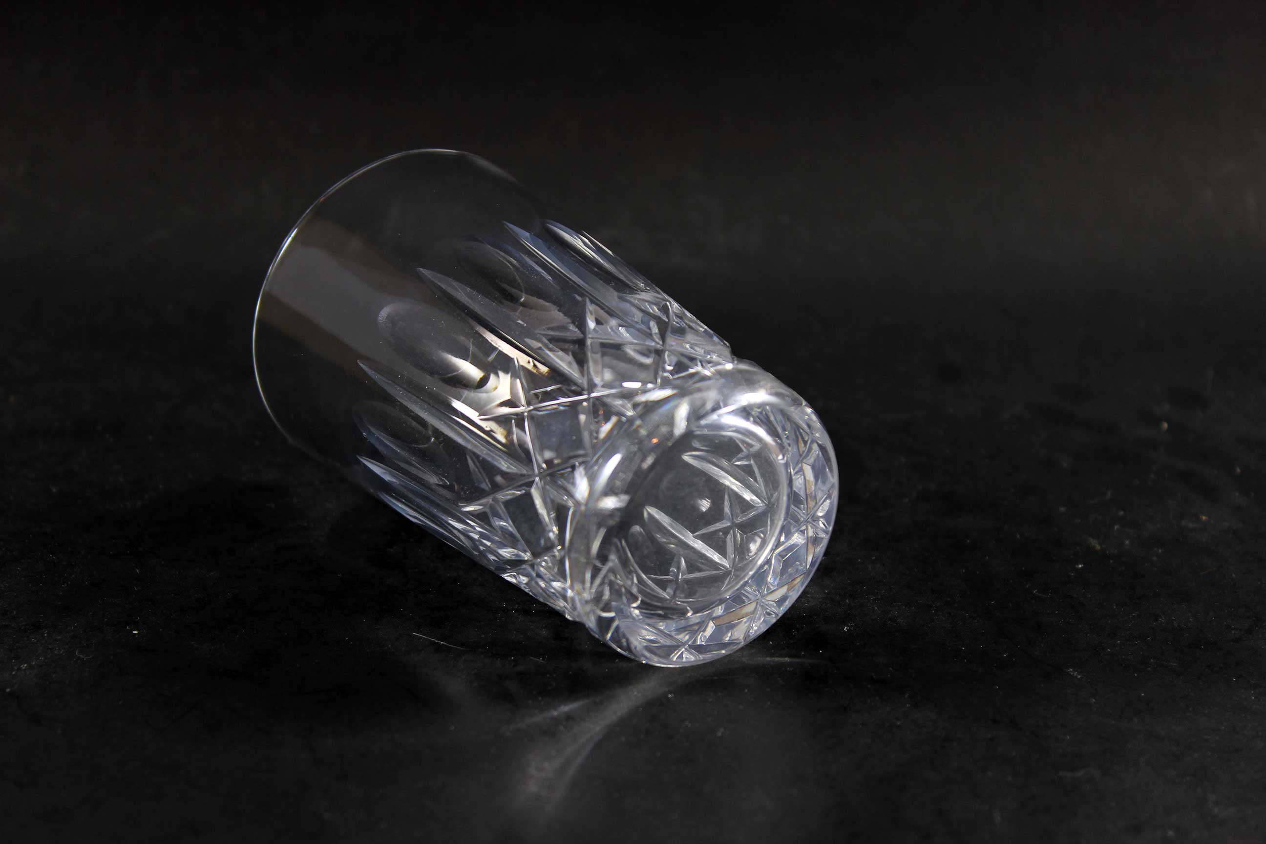 Cross and Olive Crystal, Flat Tumbler or Juice Glass