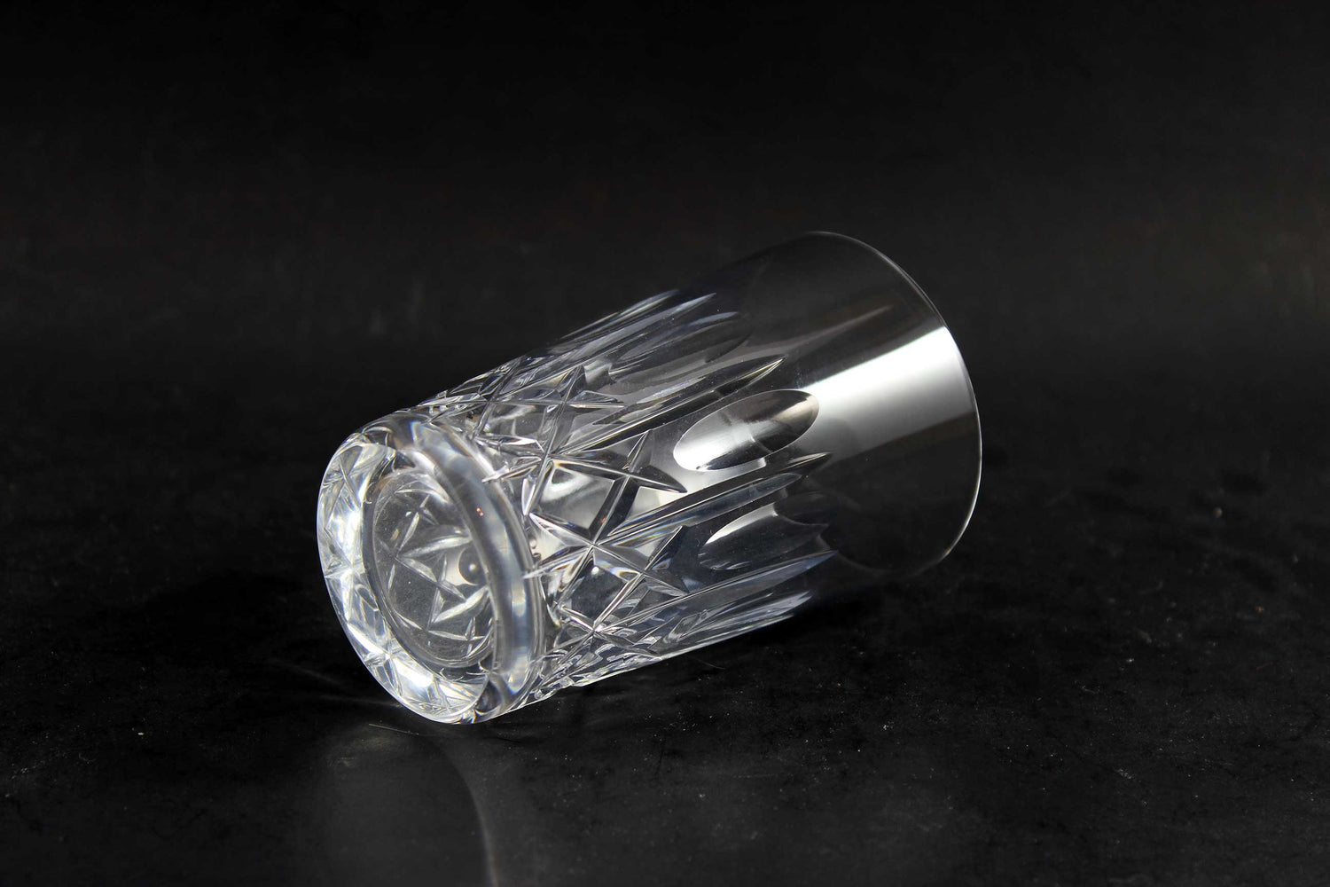 Cross and Olive Crystal, Flat Tumbler or Juice Glass
