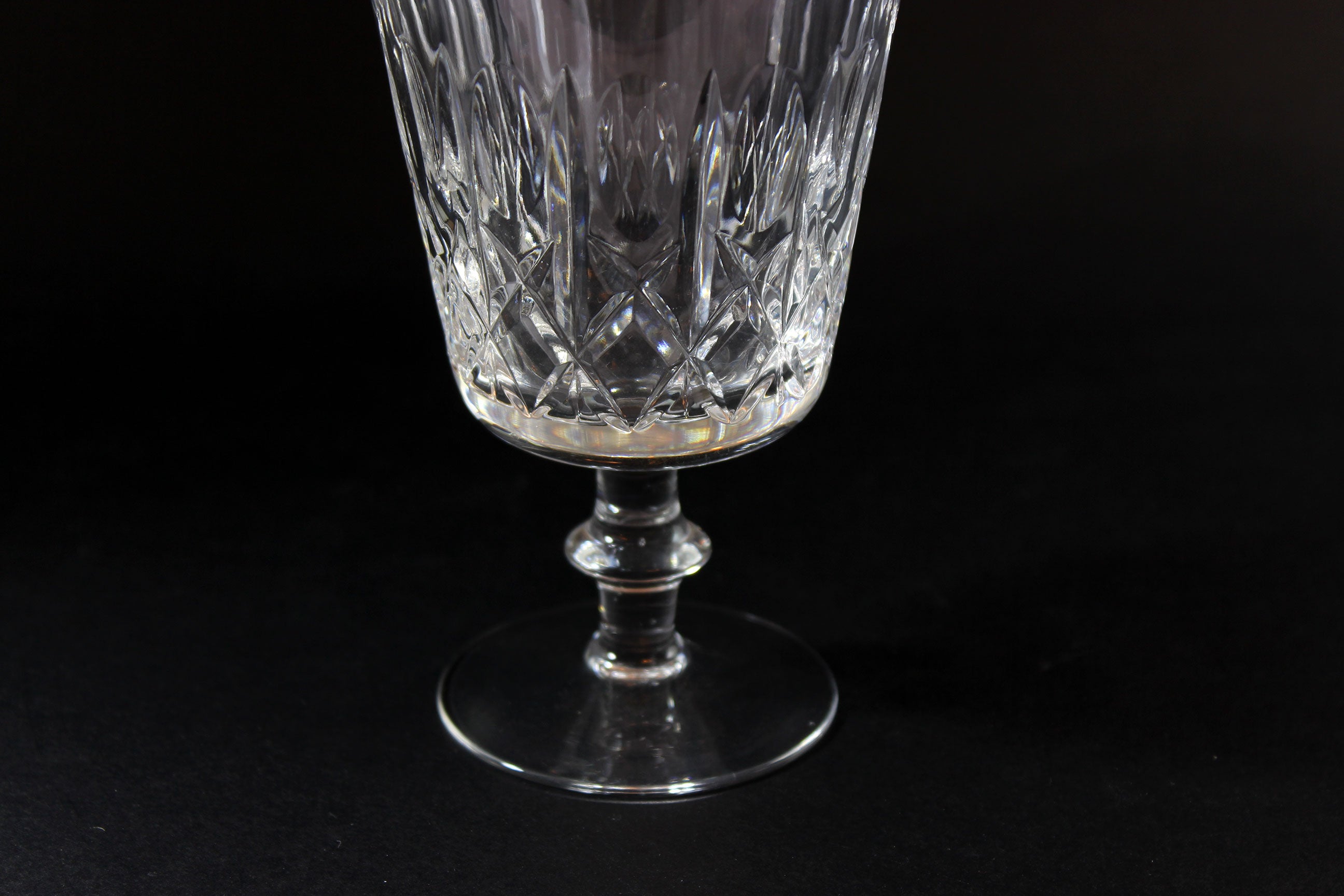 Cross and Olive Crystal, Water Glasses (4)
