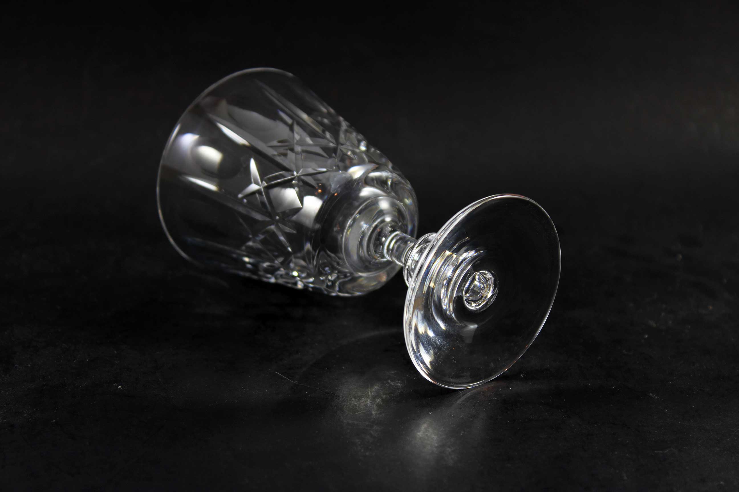 Cross and Olive Crystal,  White Wine Glasses