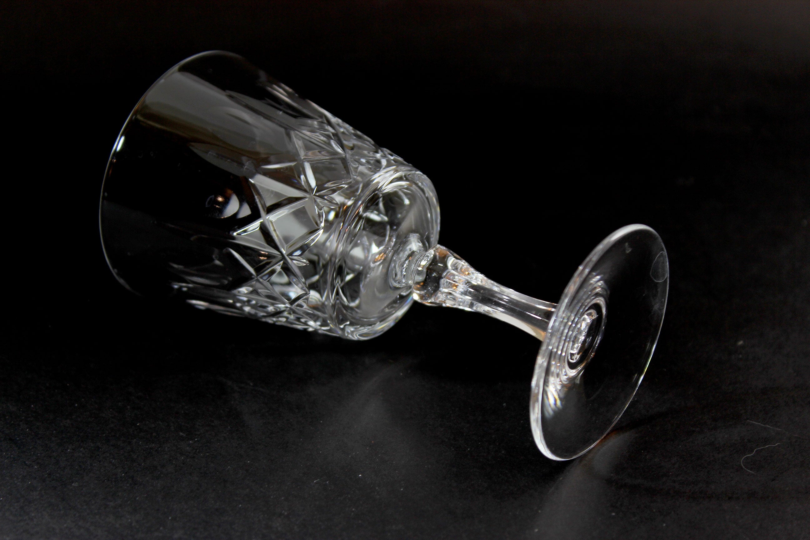 Cross and Olive Crystal, White Wine Glasses