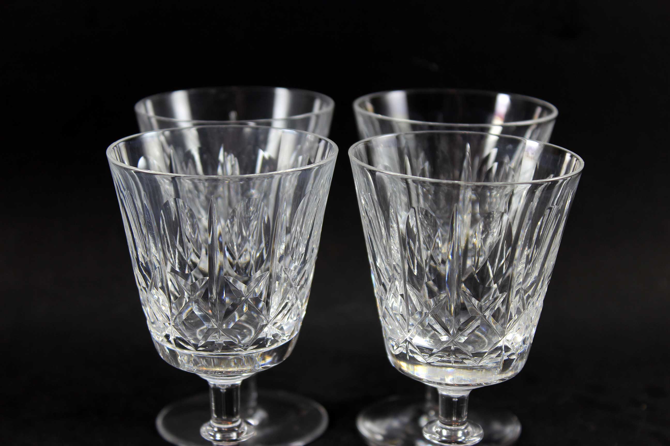 Cross and Olive Crystal,  White Wine Glasses