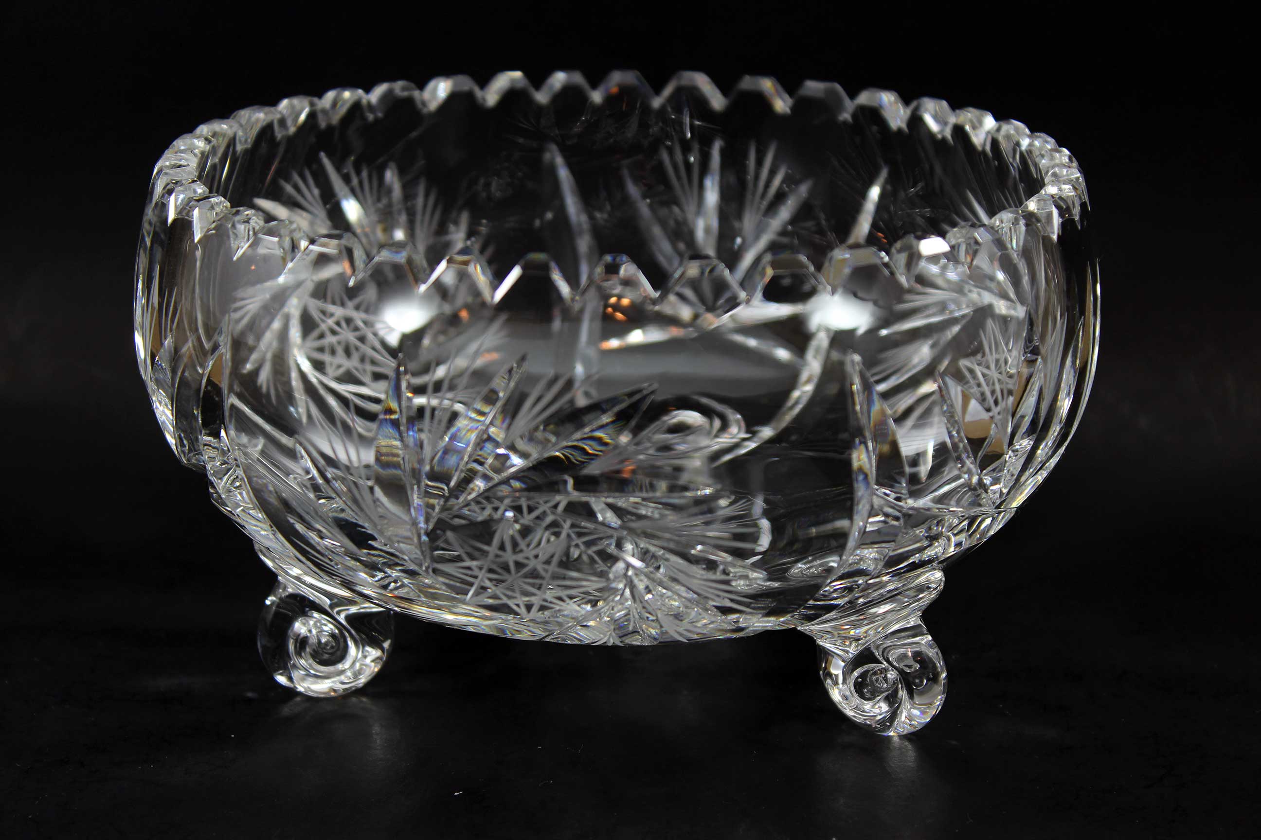 Vintage Crystal Footed deals Bowl