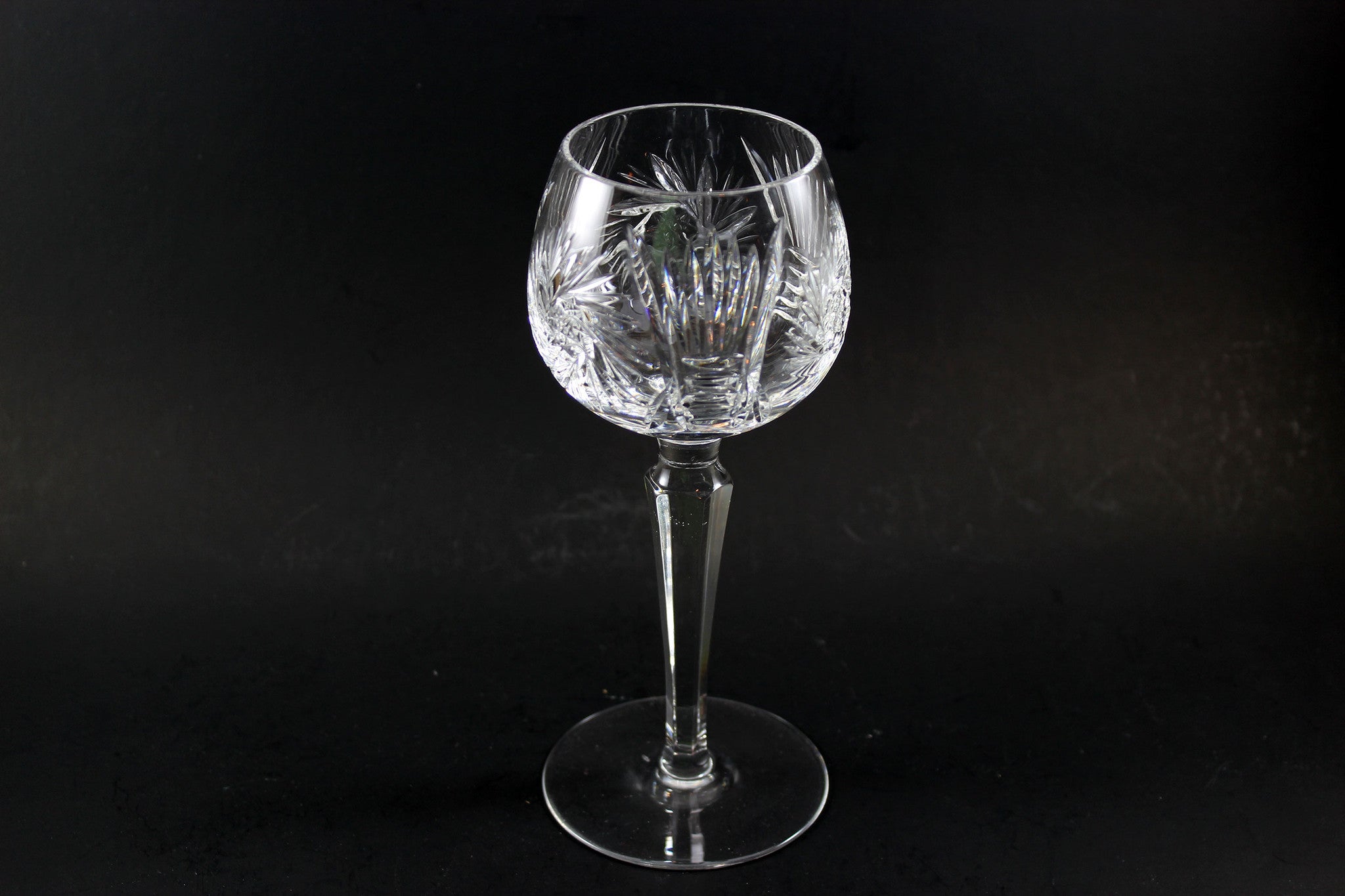 Pinwheel Crystal Hock Glasses