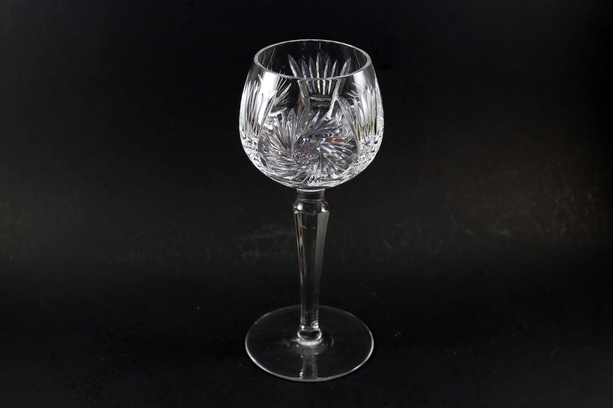 Pinwheel Crystal Hock Glasses