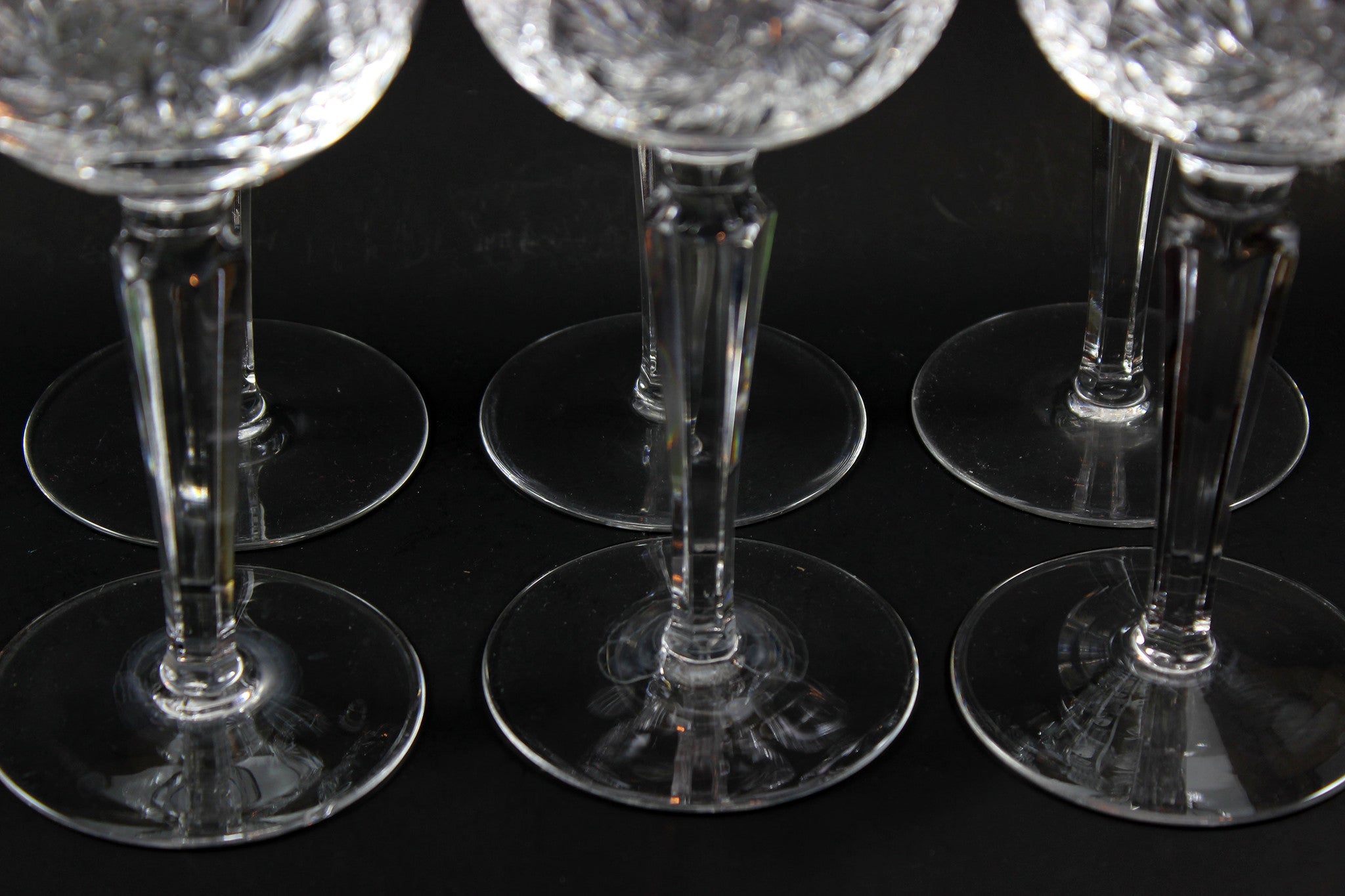Pinwheel Crystal Hock Glasses