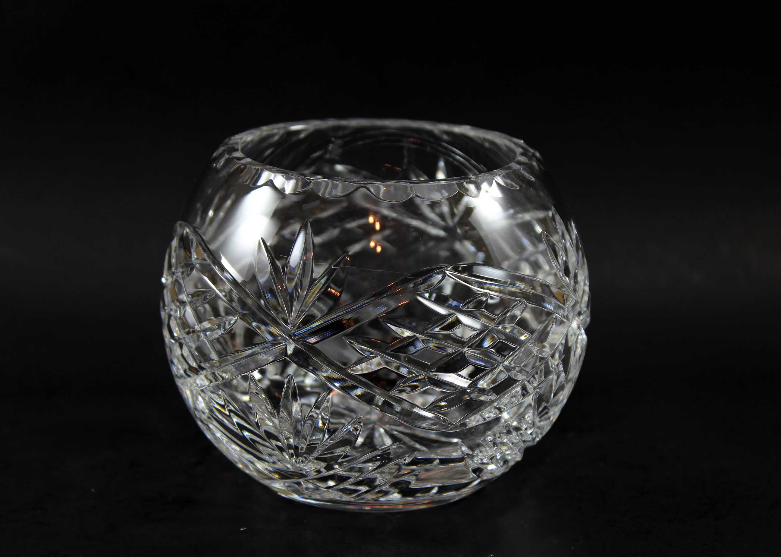 Cut Crystal Rose Bowl