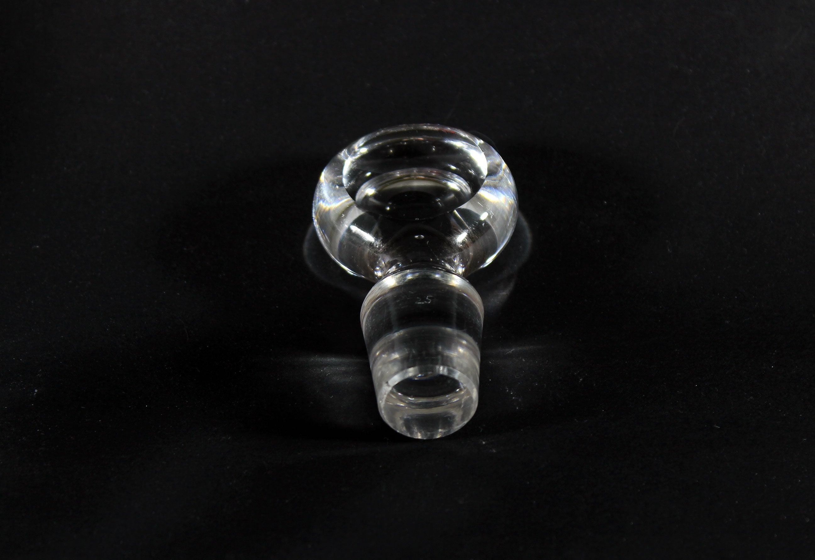 Antique Glass Decanter with Victorian Sterling Sherry Bar Label