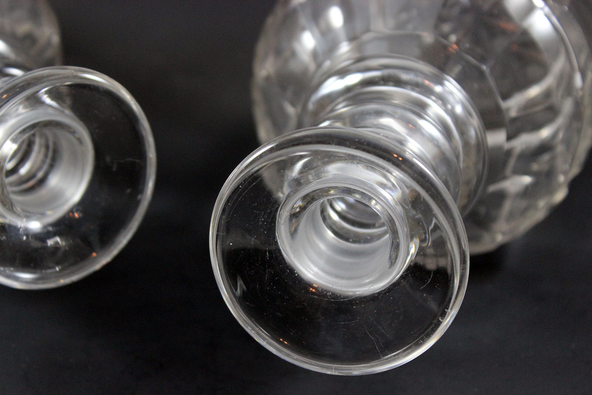 Antique Decanters, Sterling Labels