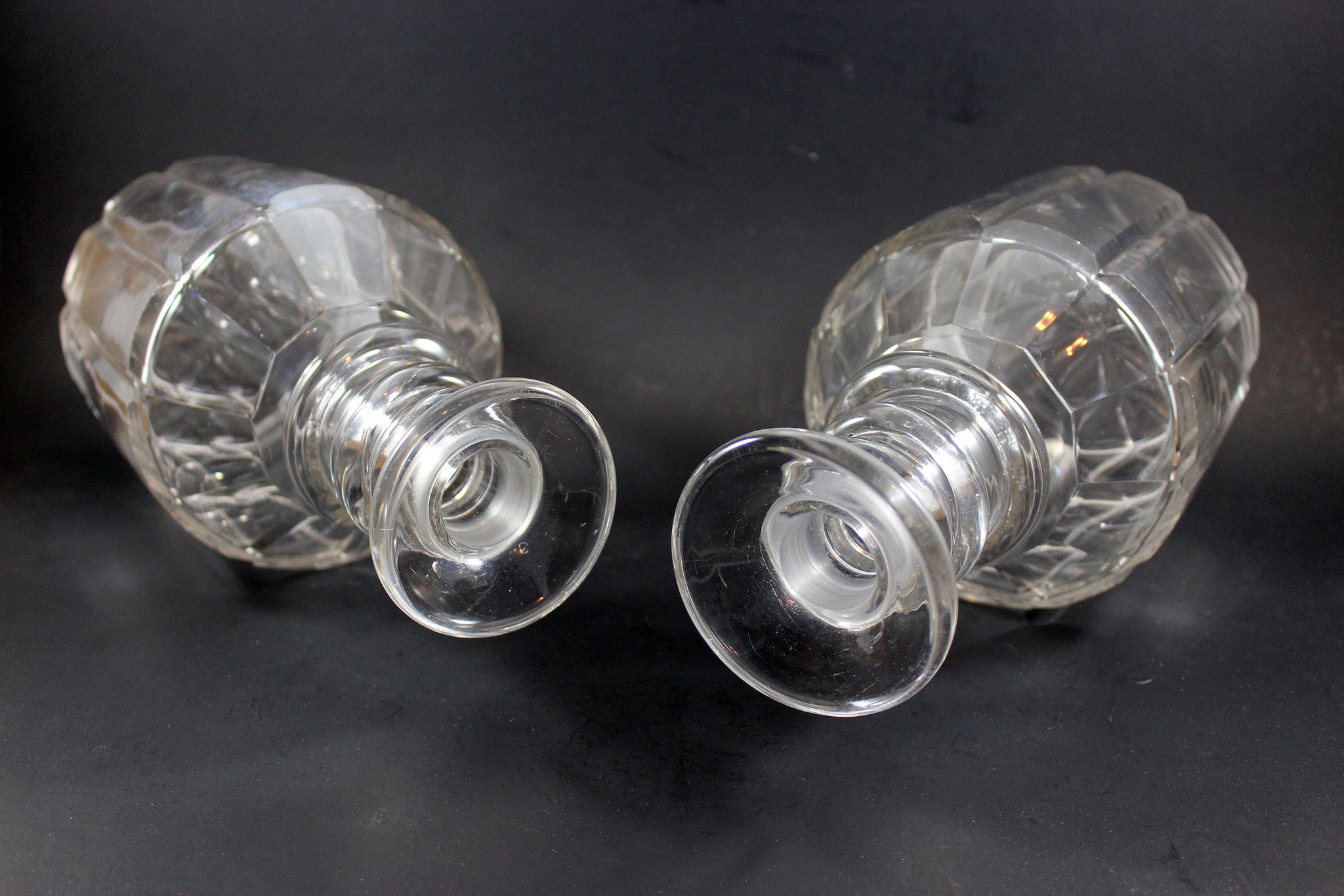 Antique Decanters, Sterling Labels