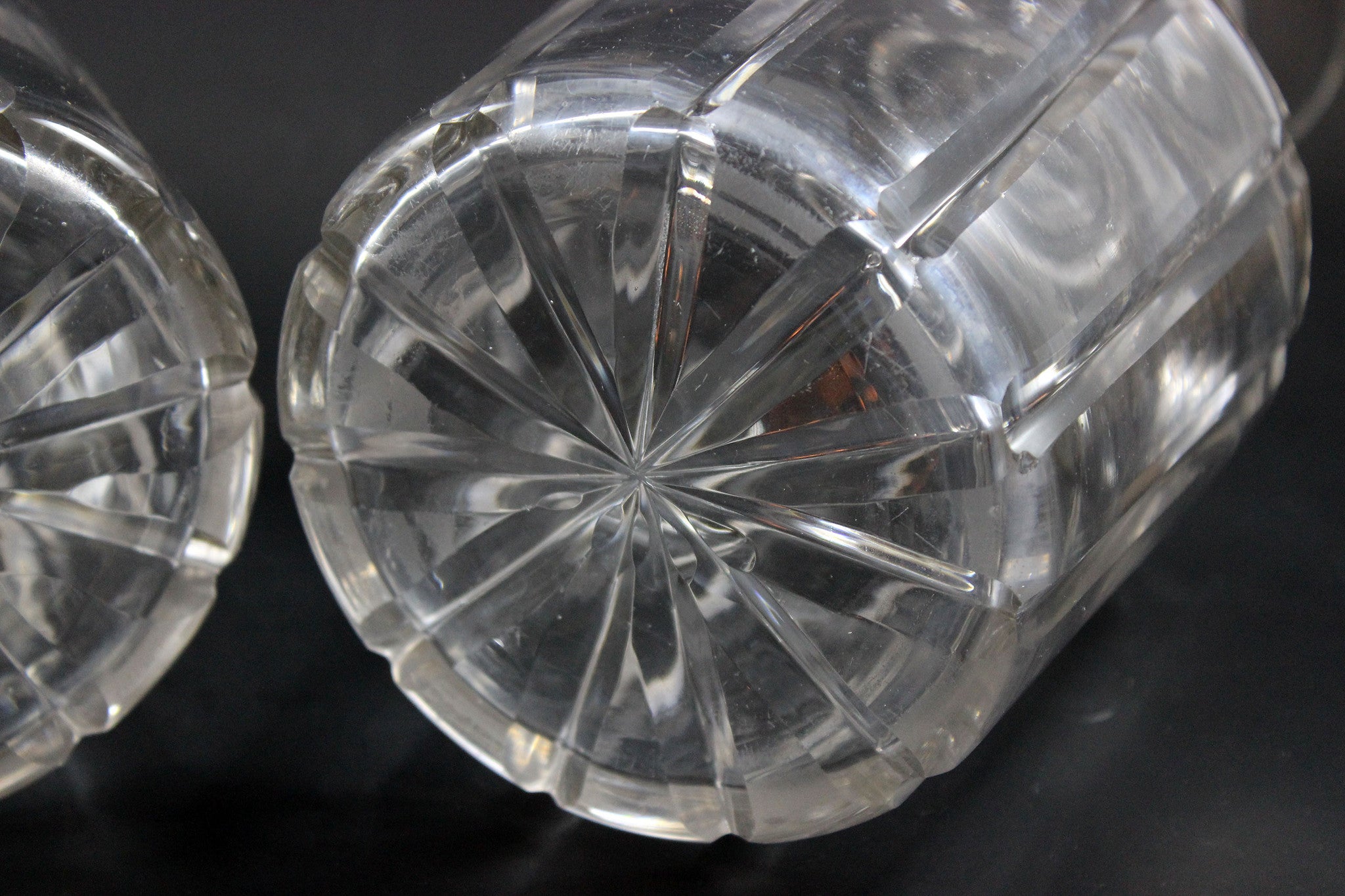 Antique Decanters, Sterling Labels