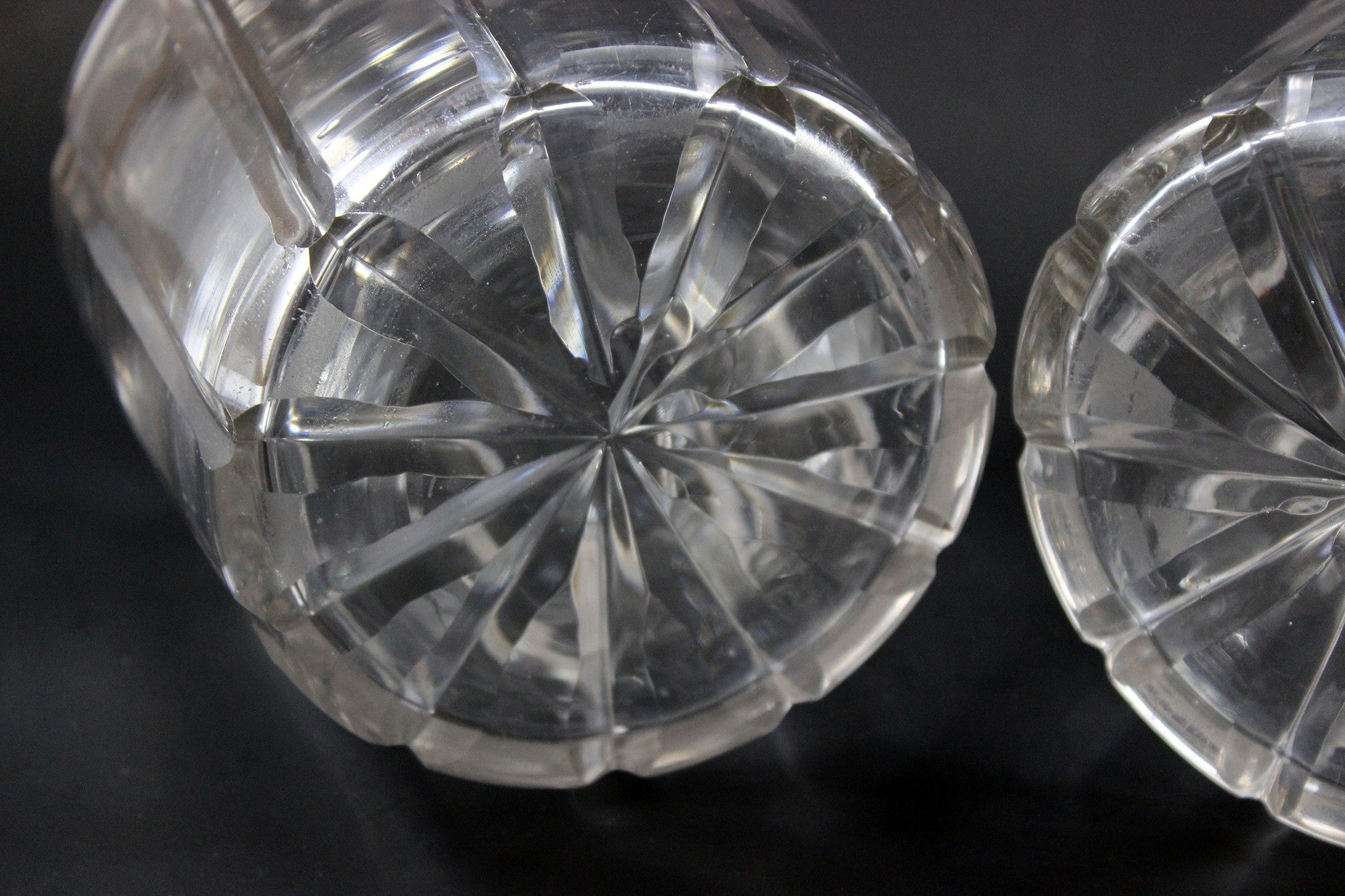 Antique Decanters, Sterling Labels