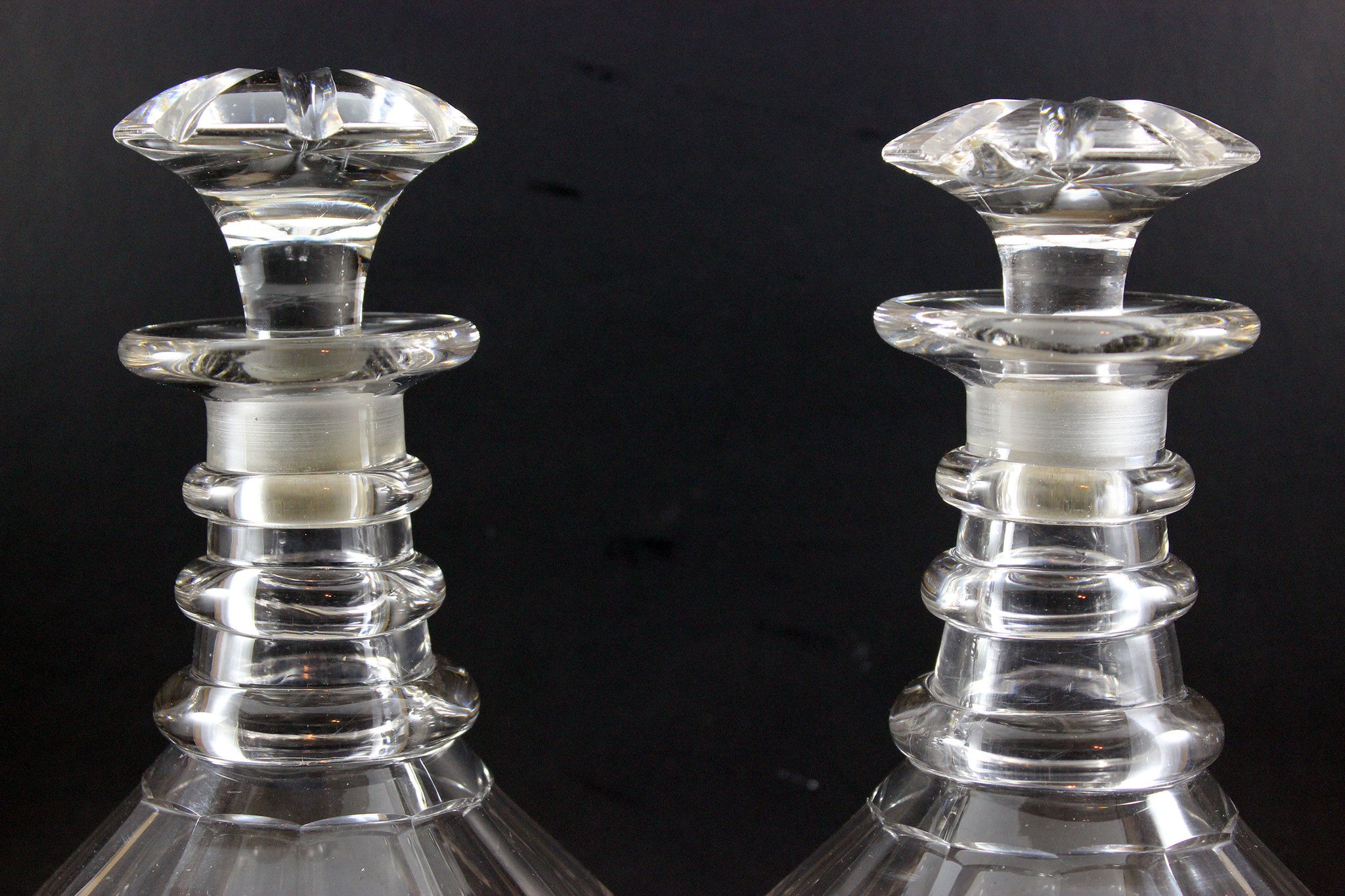 Antique Decanters, Sterling Labels