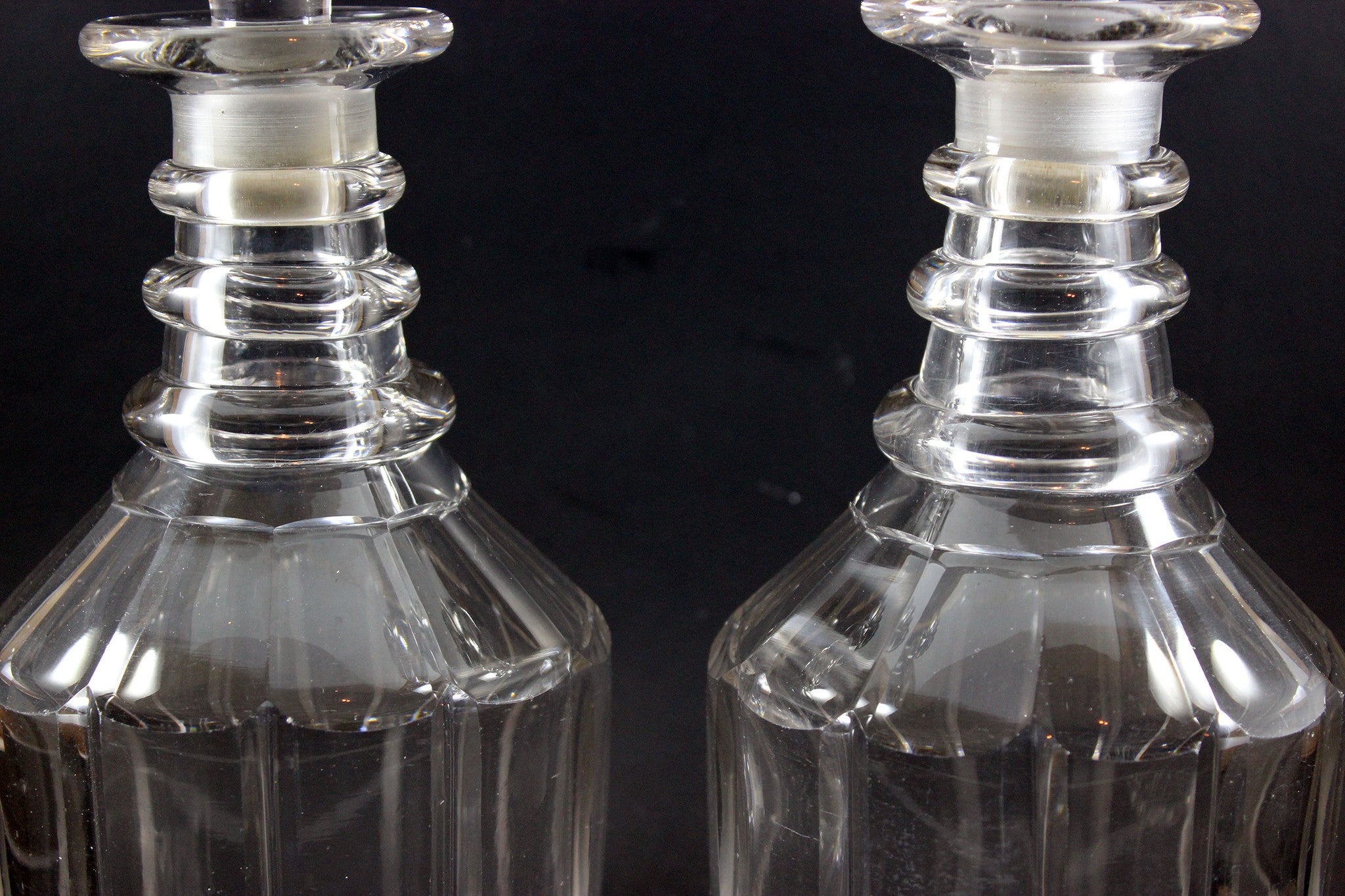 Antique Decanters, Sterling Labels