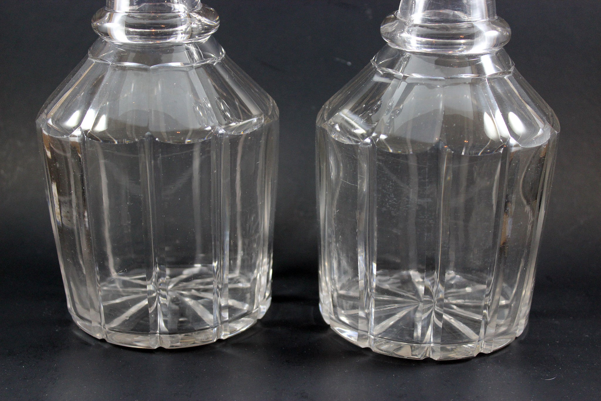 Antique Decanters, Sterling Labels