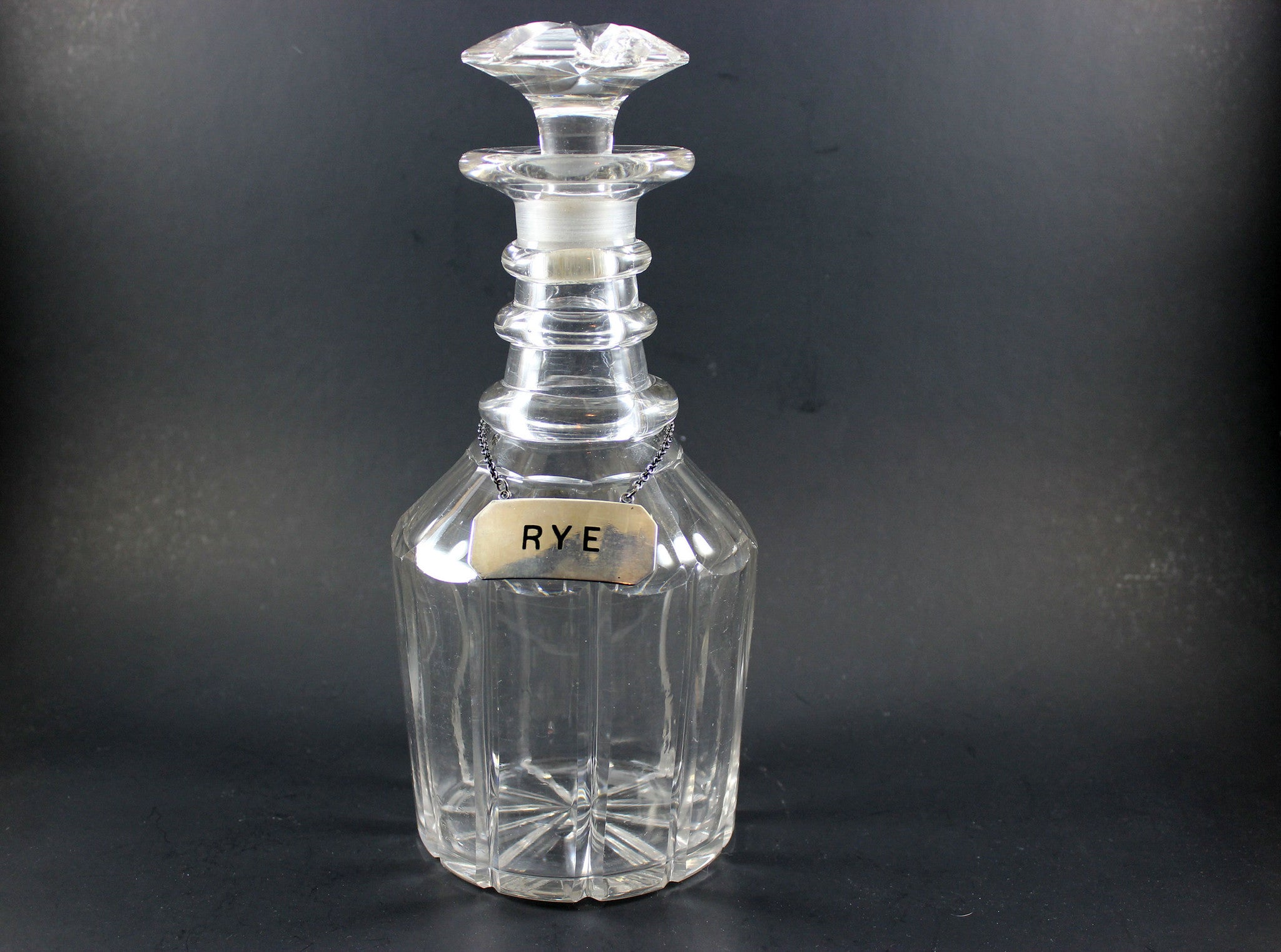 Antique Decanters, Sterling Labels
